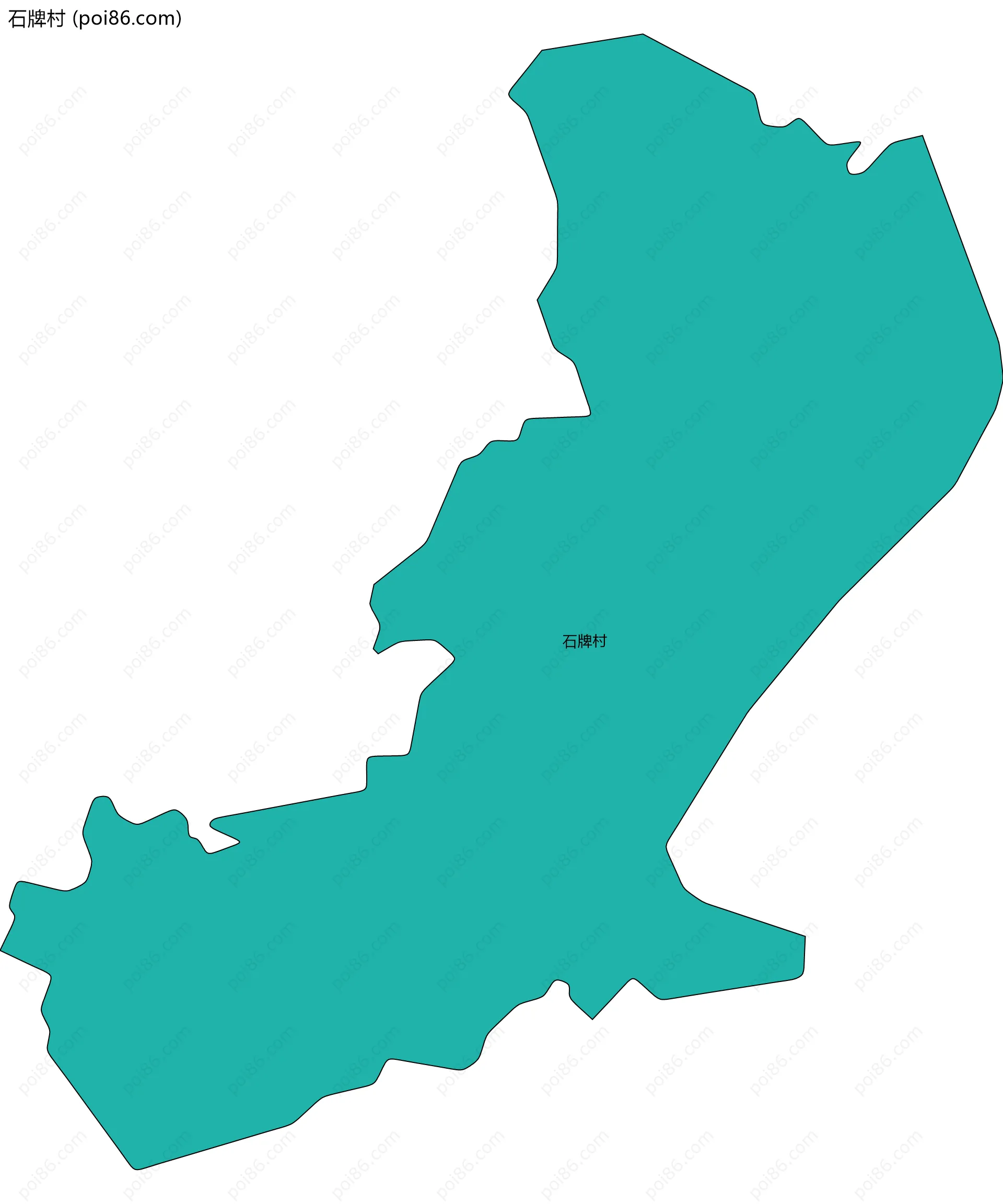 石牌村边界地图