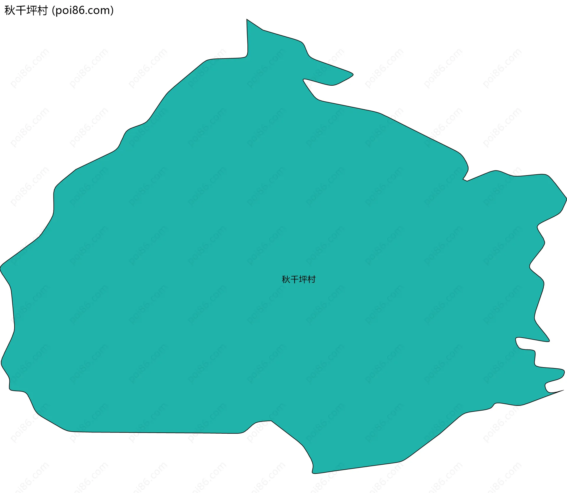 秋千坪村边界地图