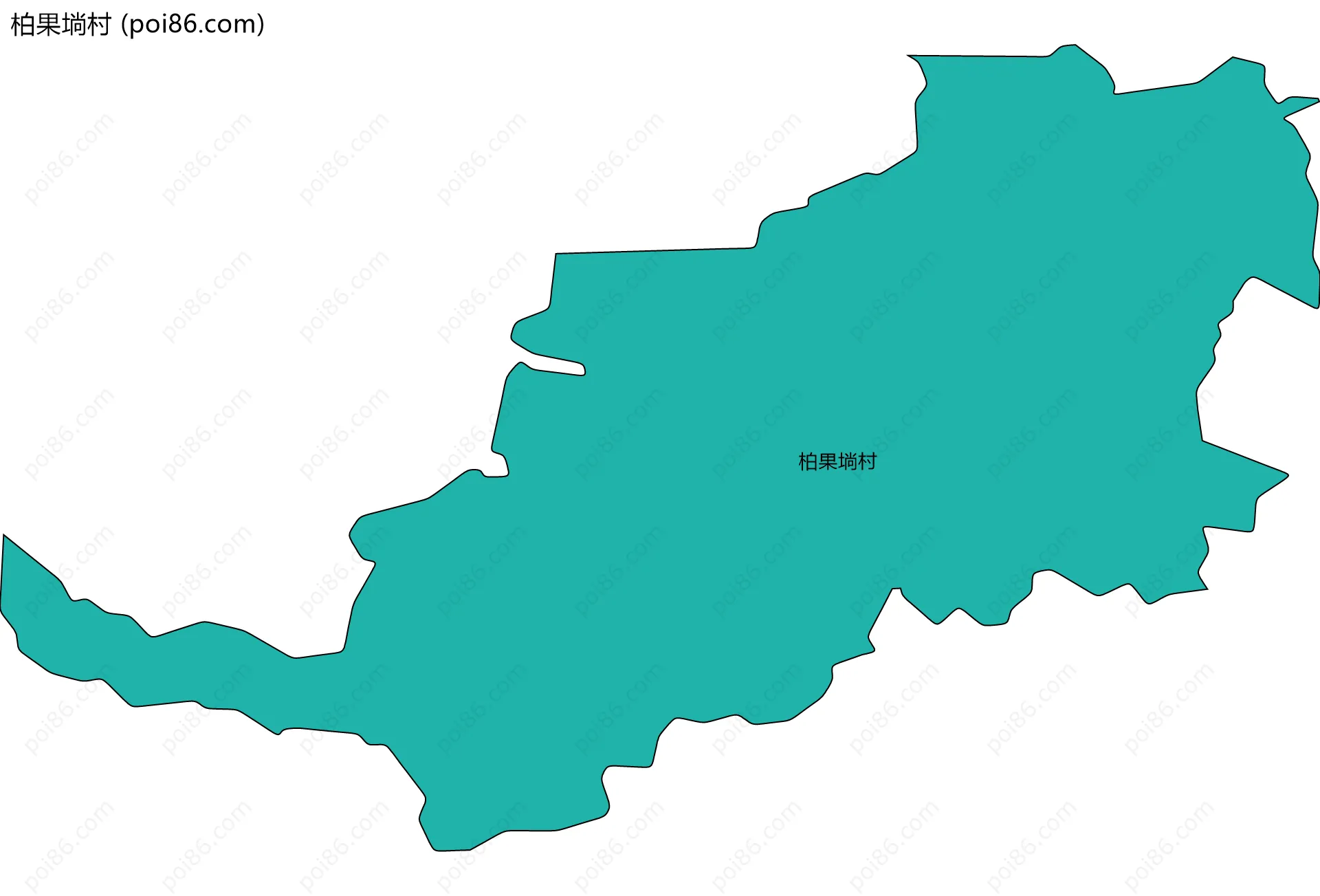 柏果埫村边界地图