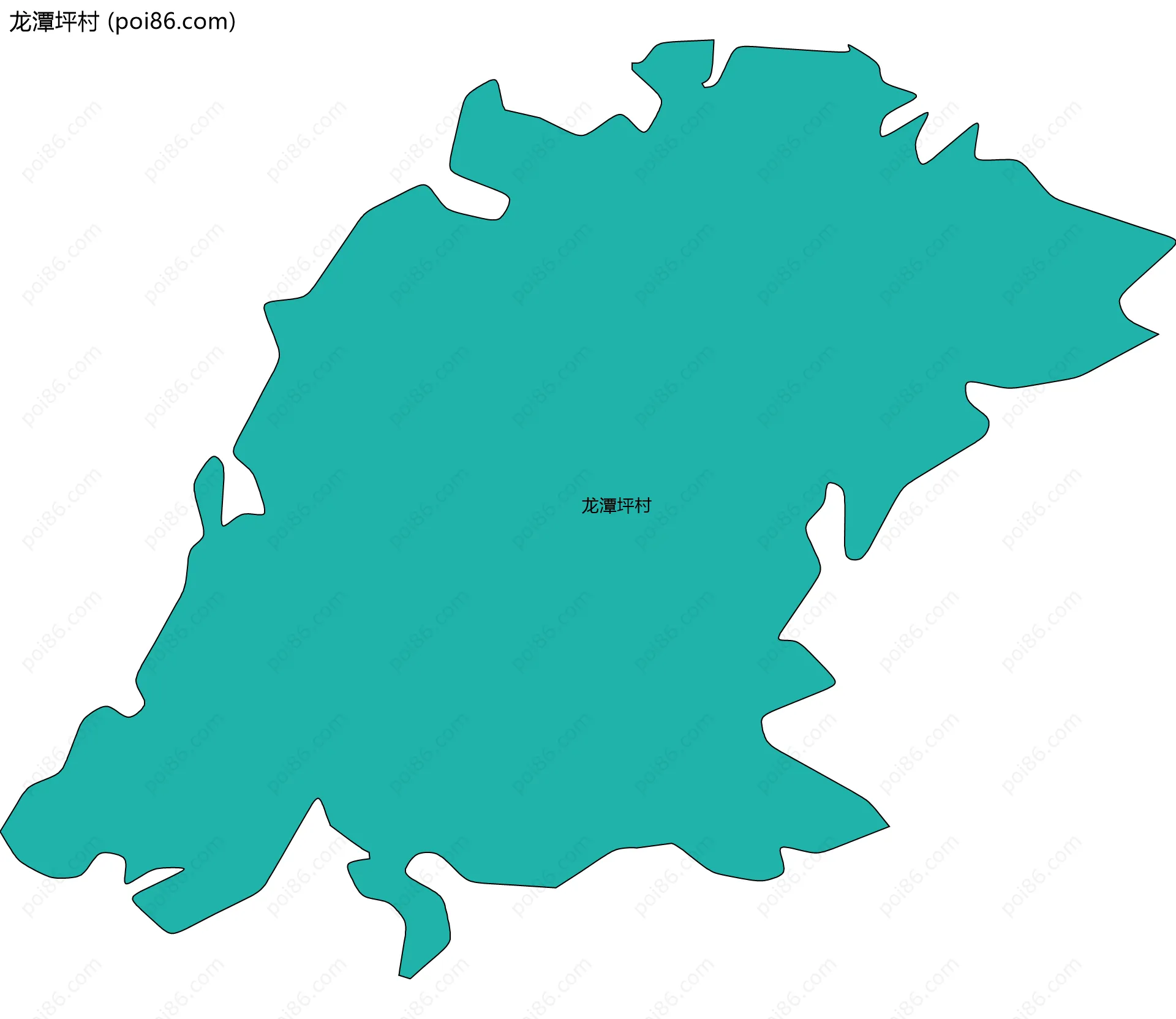 龙潭坪村边界地图