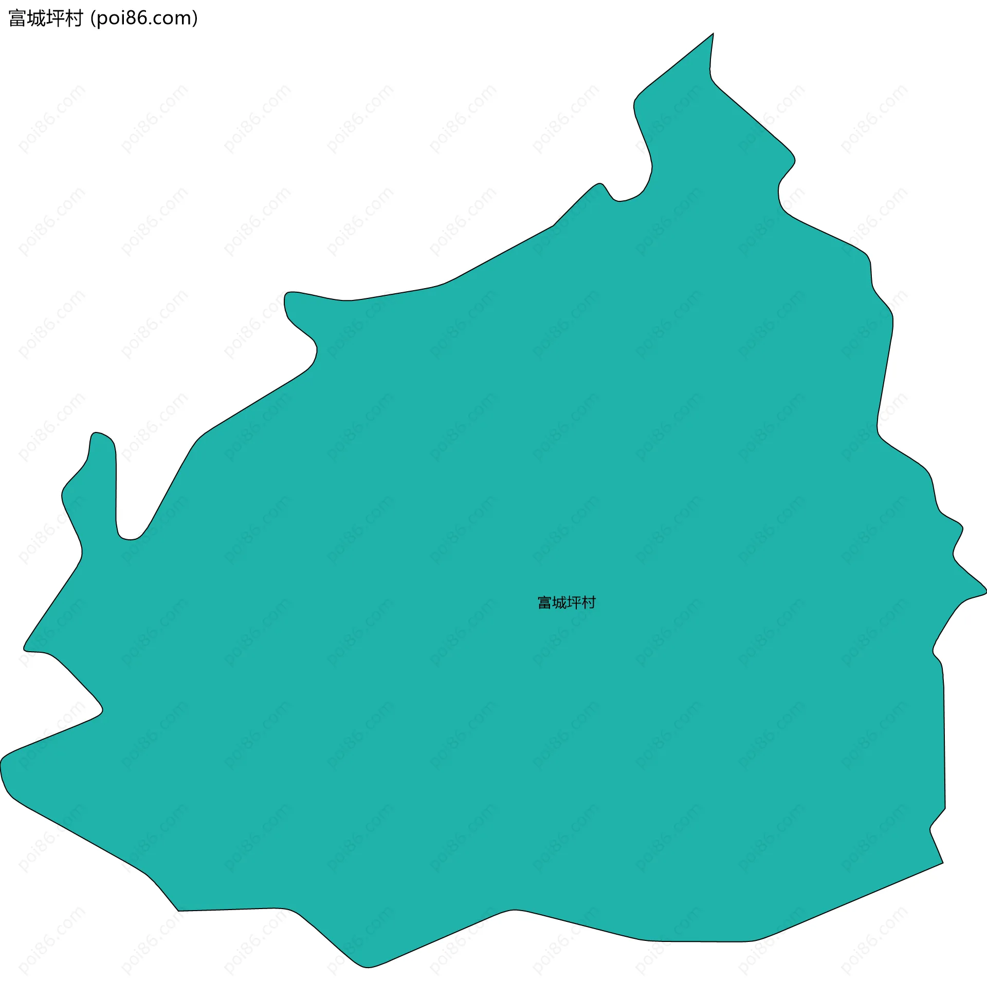 富城坪村边界地图