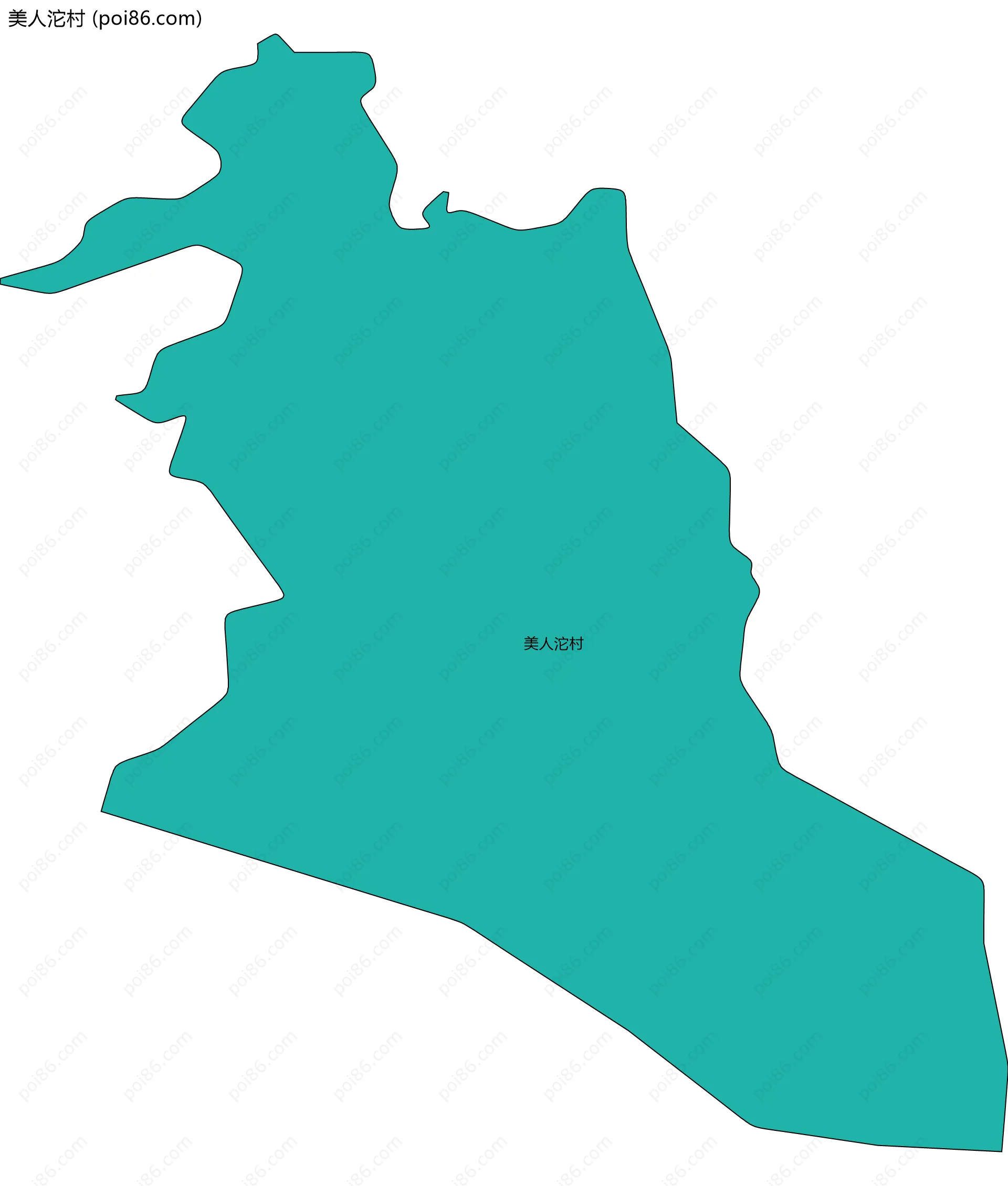 美人沱村边界地图