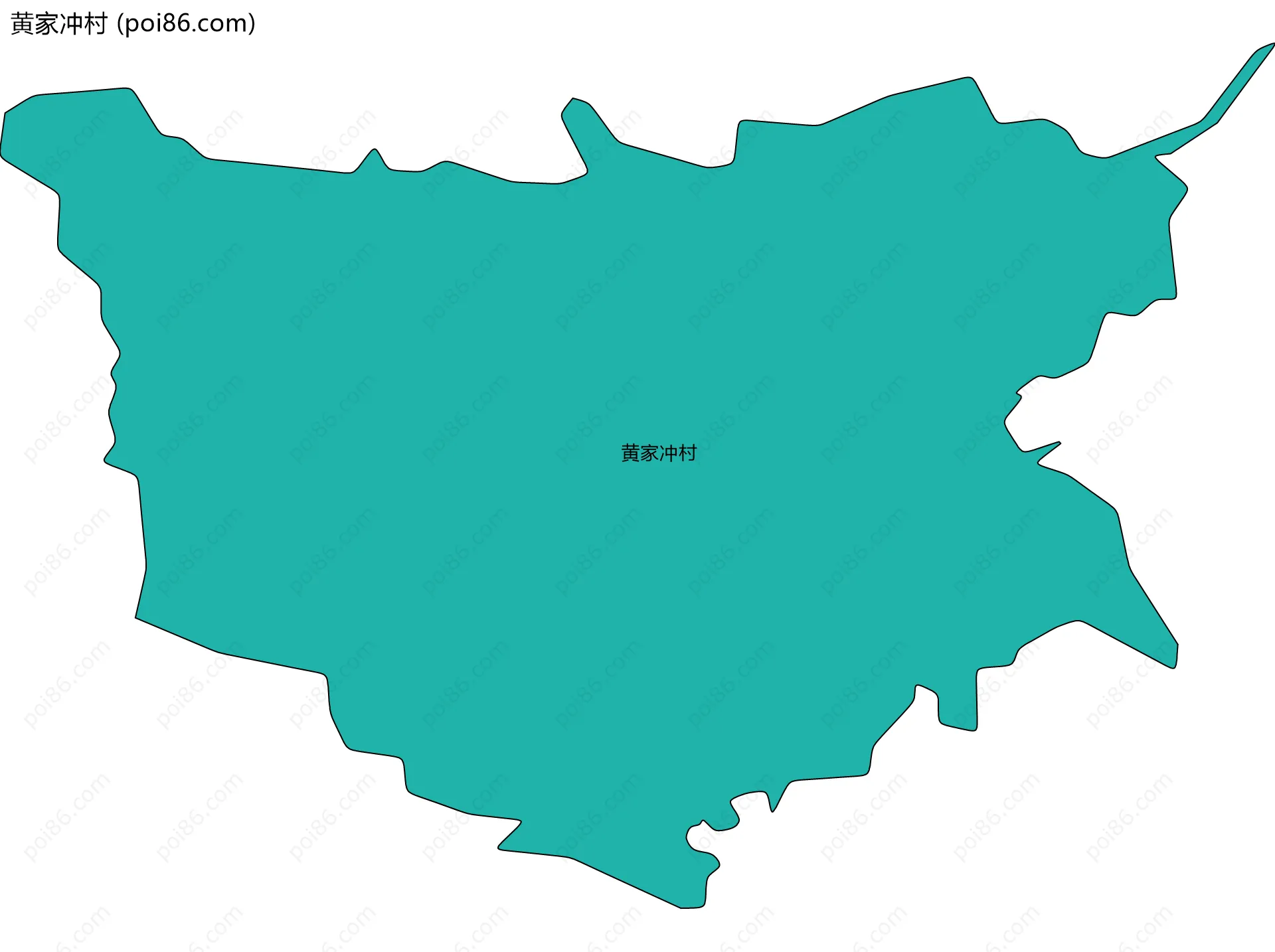 黄家冲村边界地图