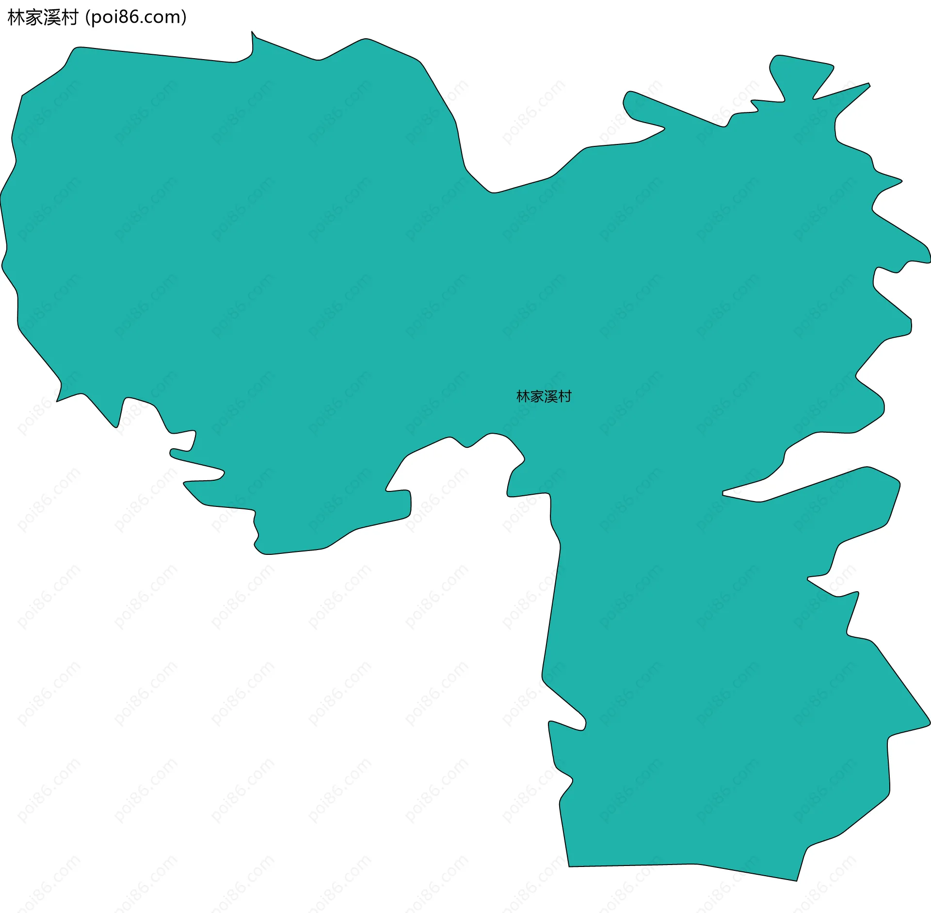 林家溪村边界地图