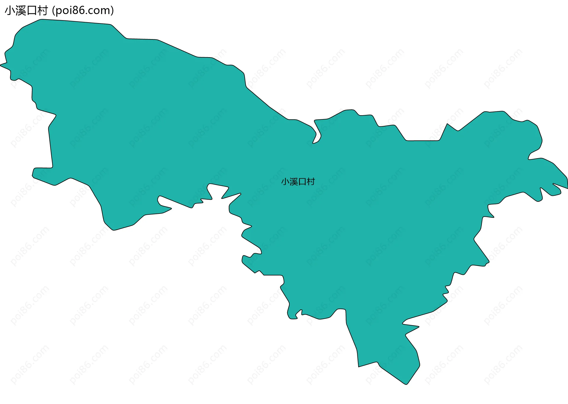 小溪口村边界地图