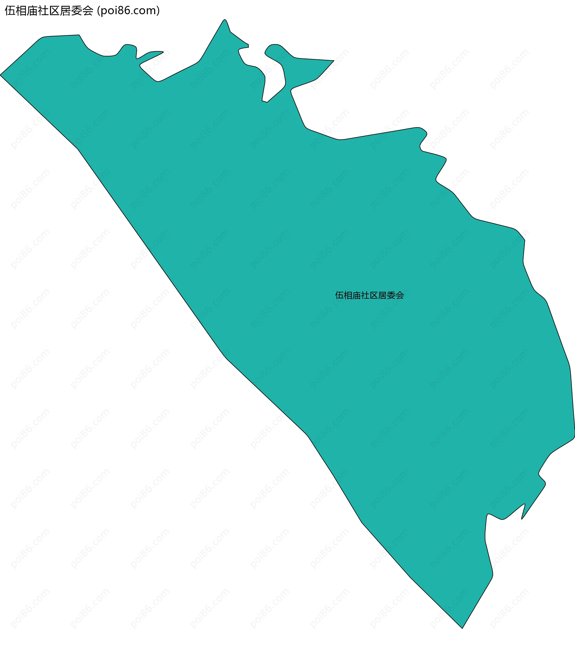伍相庙社区居委会边界地图