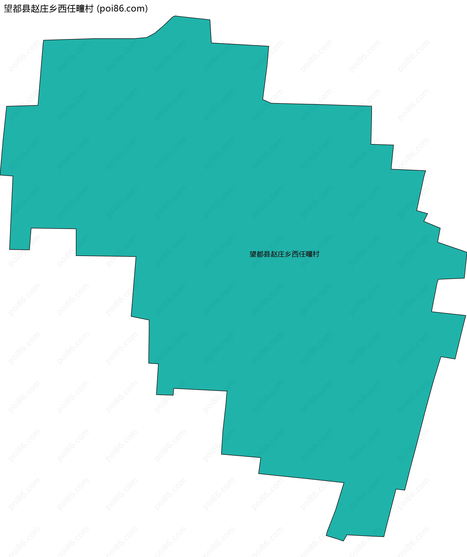 望都县赵庄乡西任疃村边界地图
