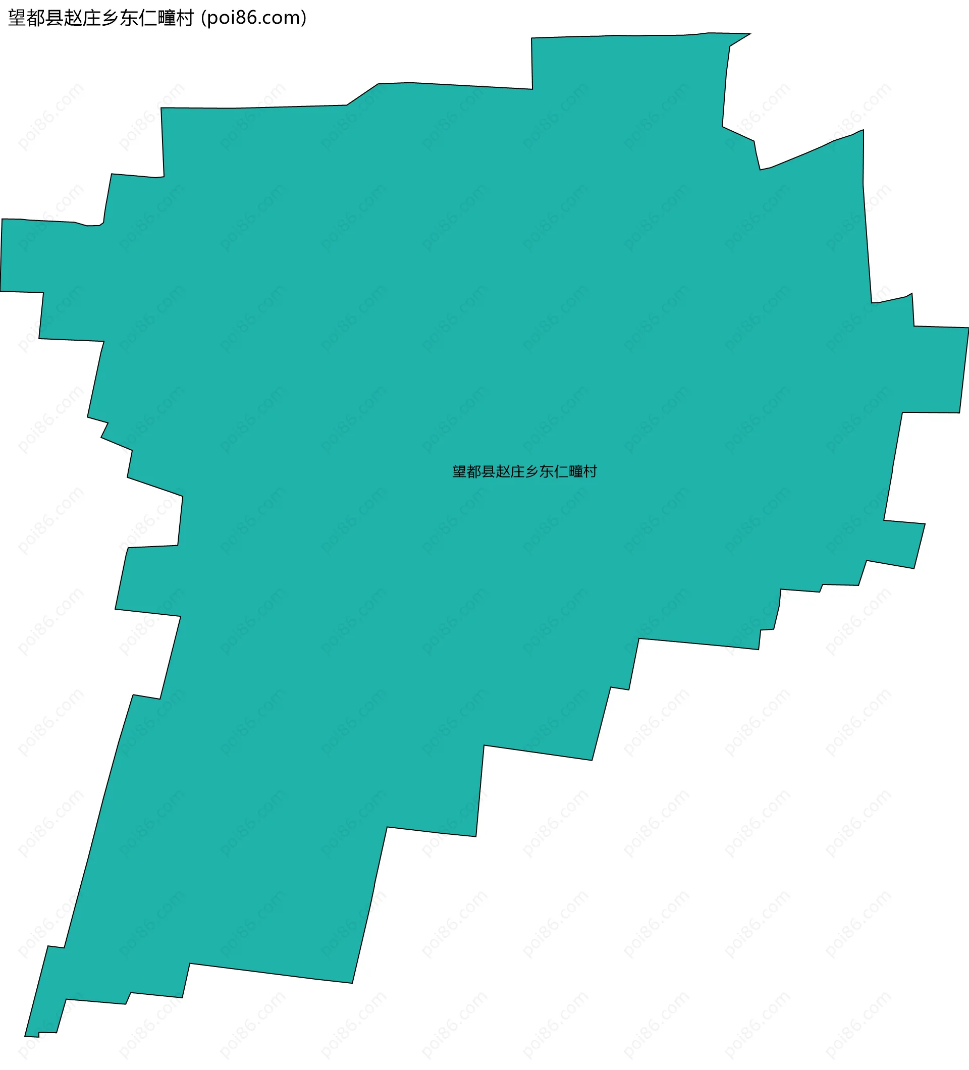 望都县赵庄乡东仁疃村边界地图