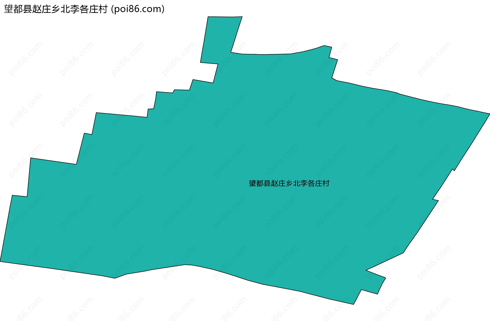 望都县赵庄乡北李各庄村边界地图