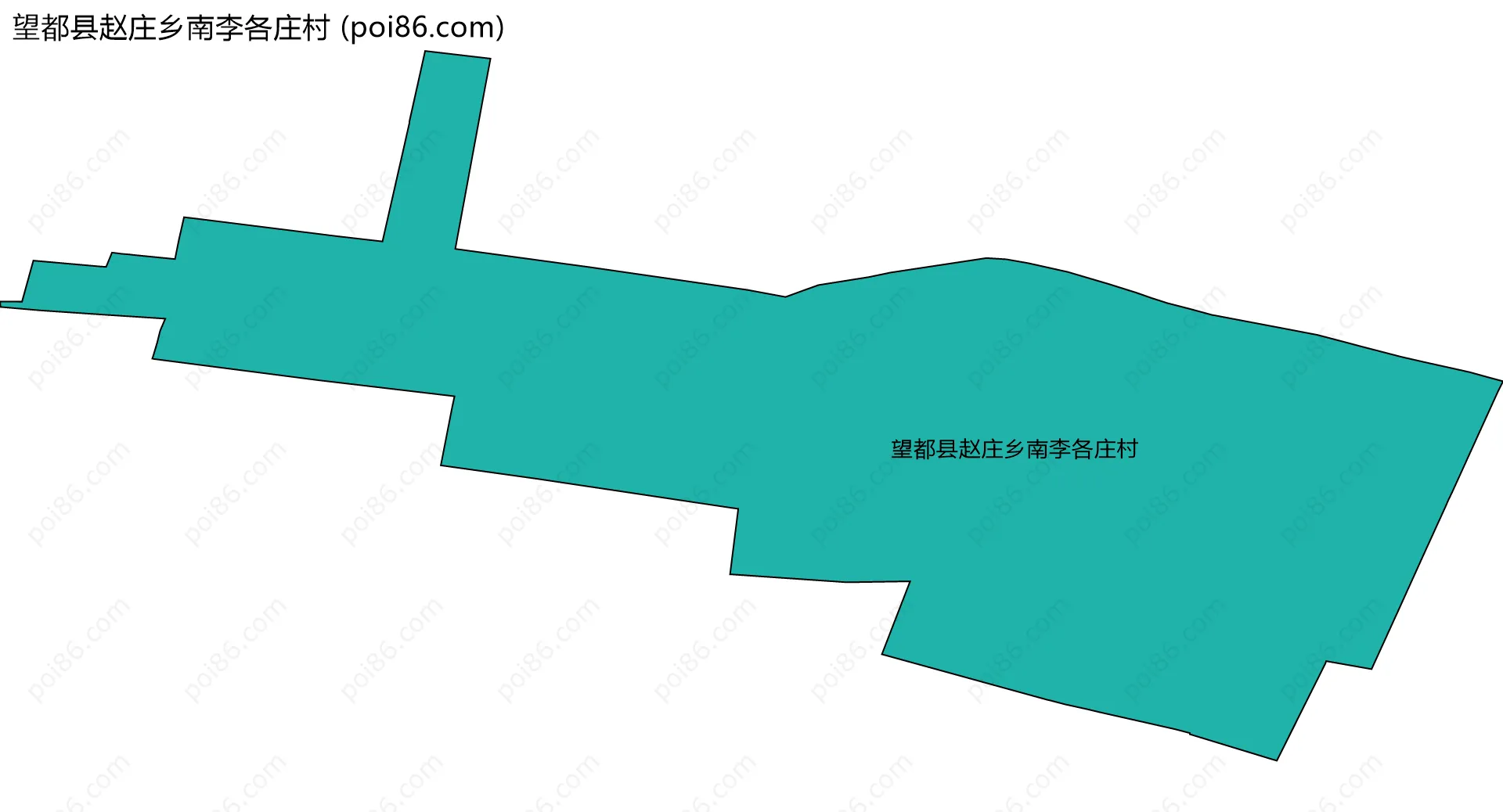 望都县赵庄乡南李各庄村边界地图