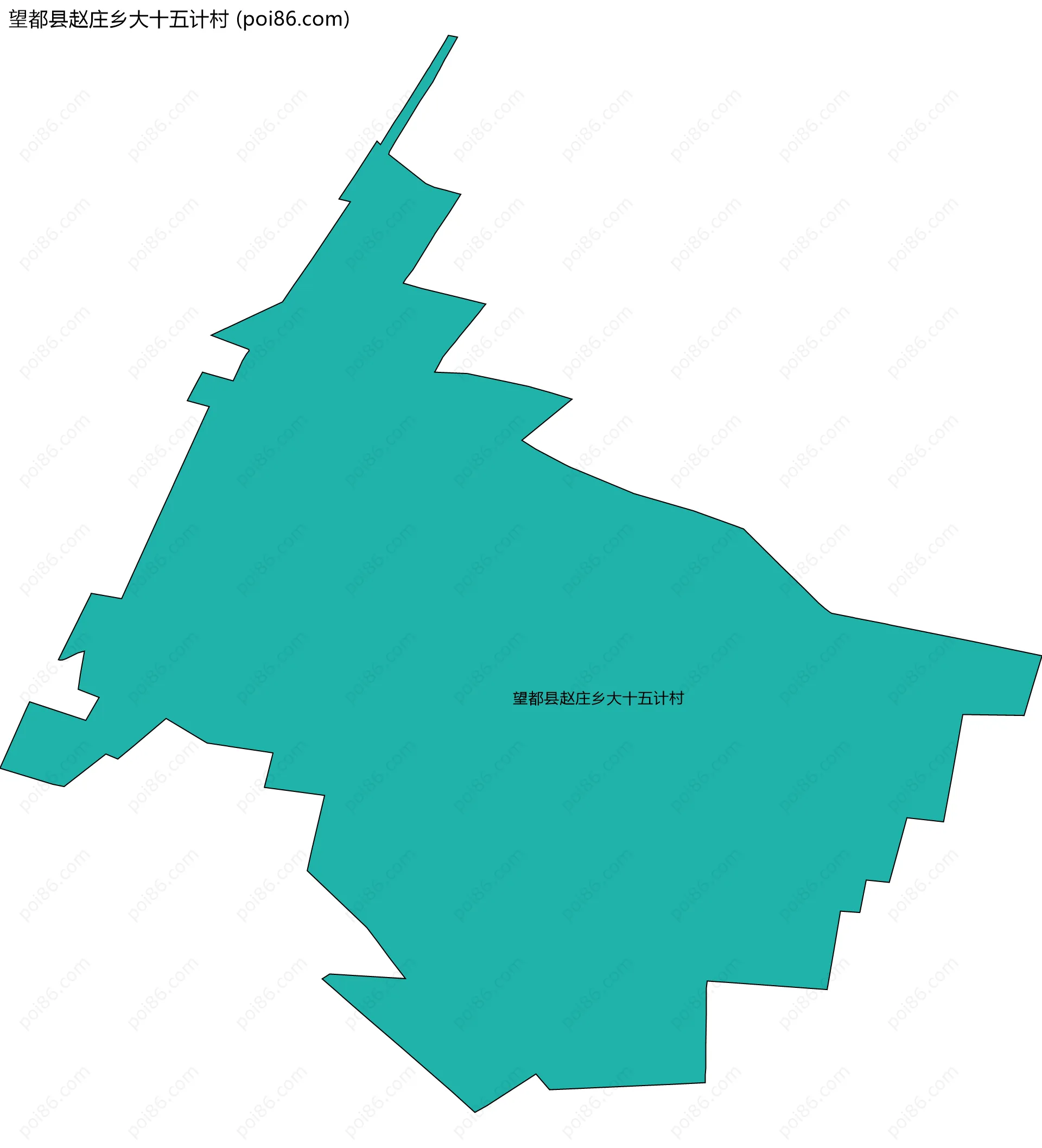 望都县赵庄乡大十五计村边界地图