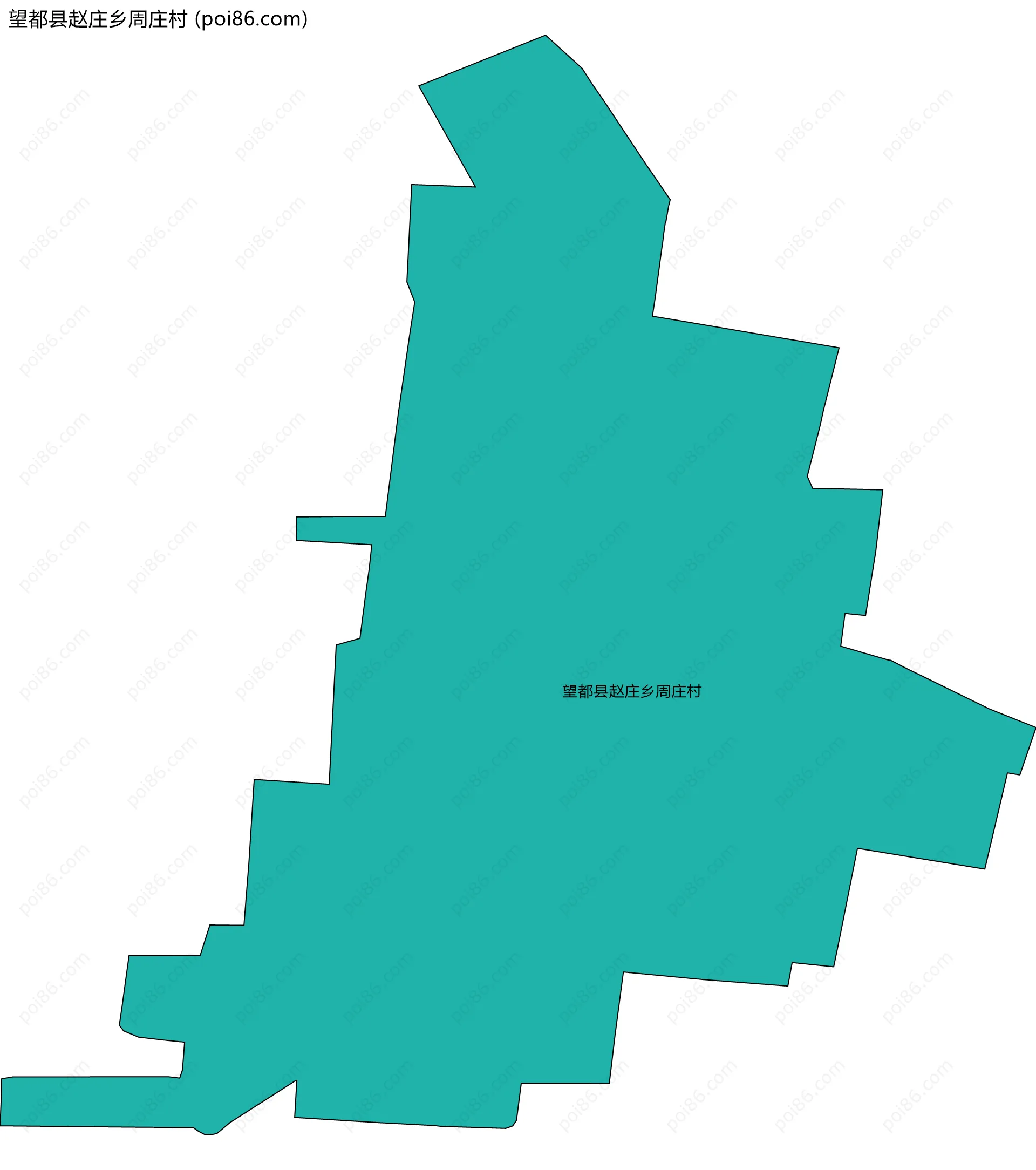 望都县赵庄乡周庄村边界地图