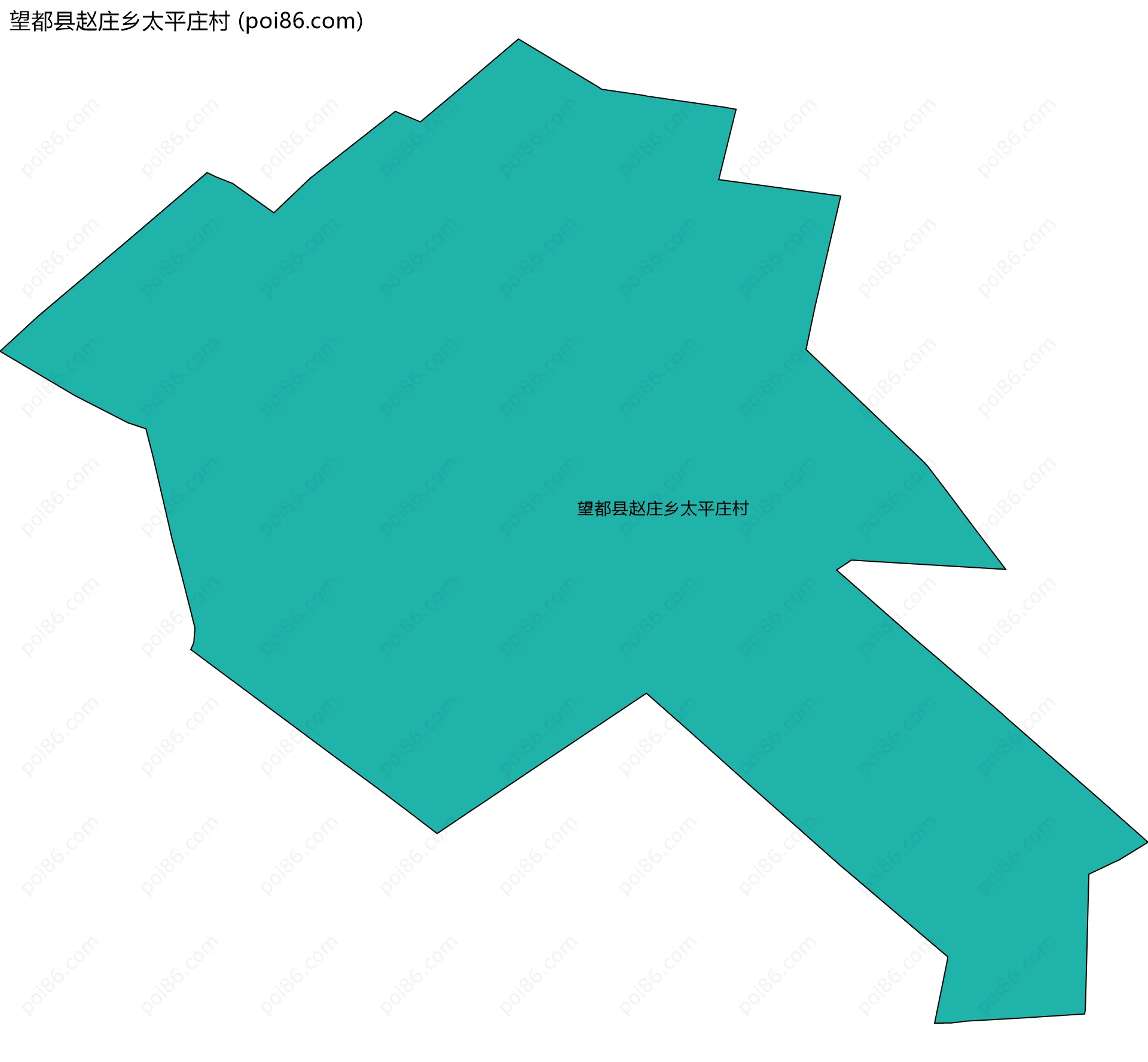 望都县赵庄乡太平庄村边界地图