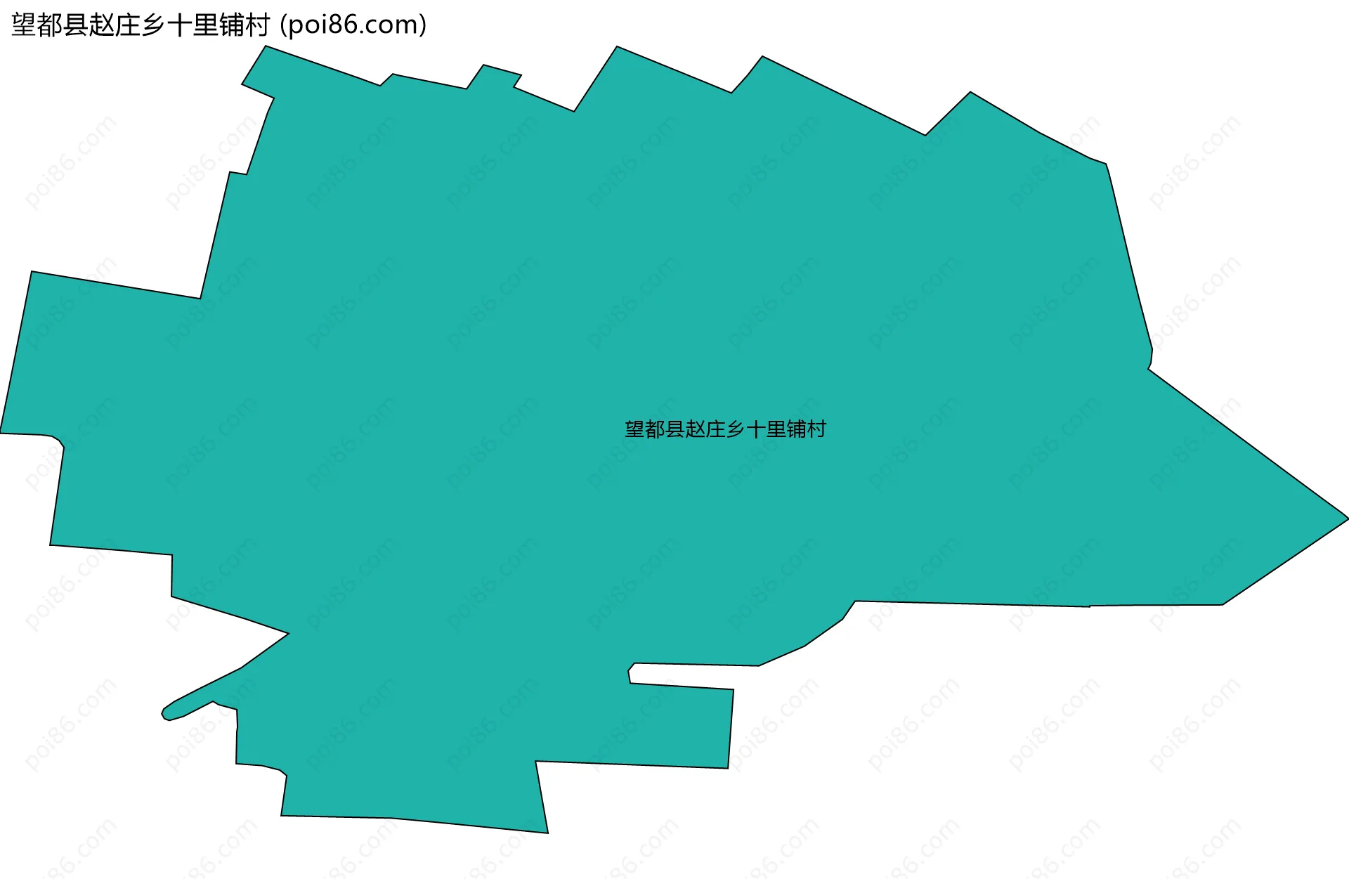 望都县赵庄乡十里铺村边界地图