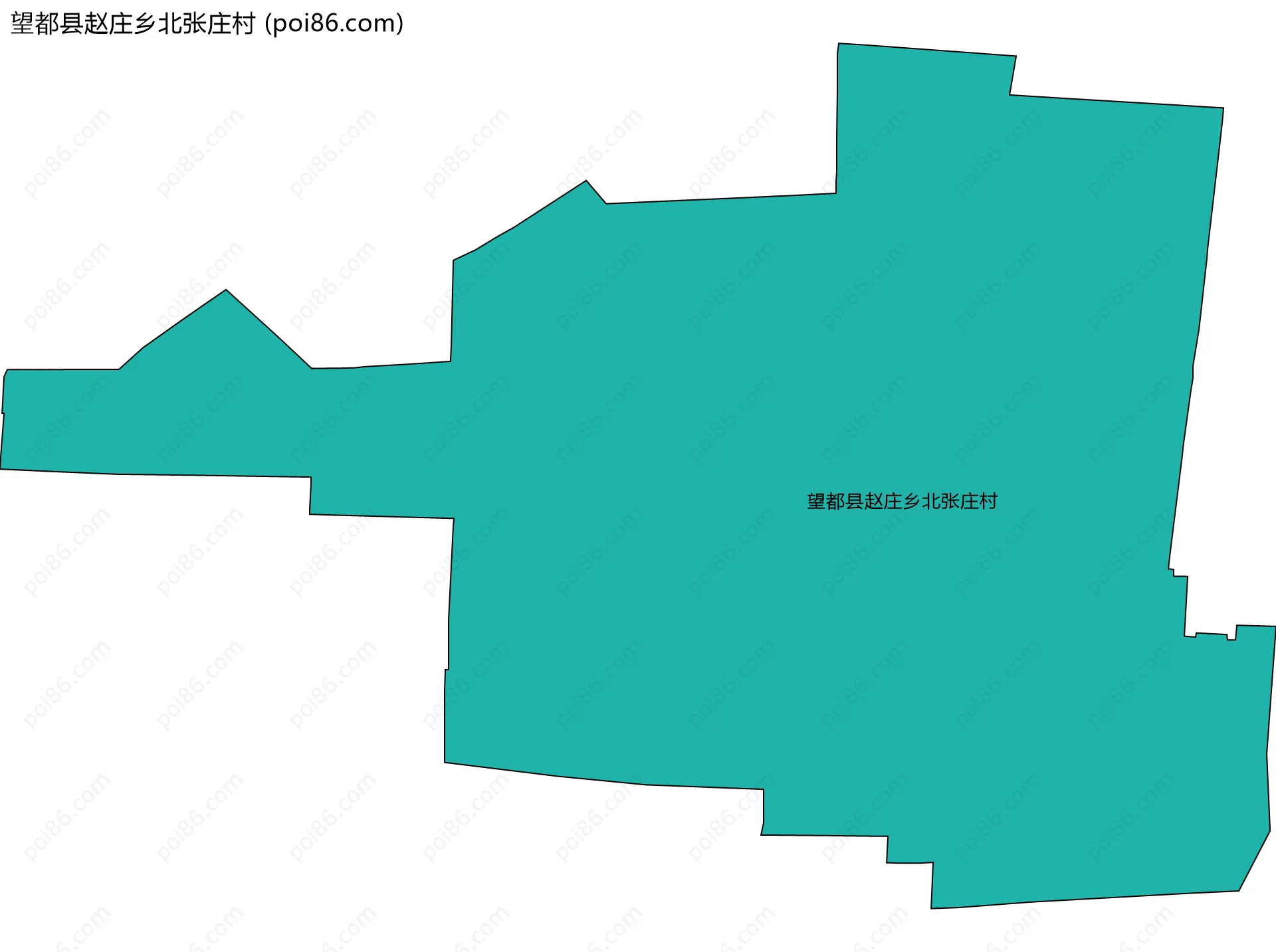 望都县赵庄乡北张庄村边界地图
