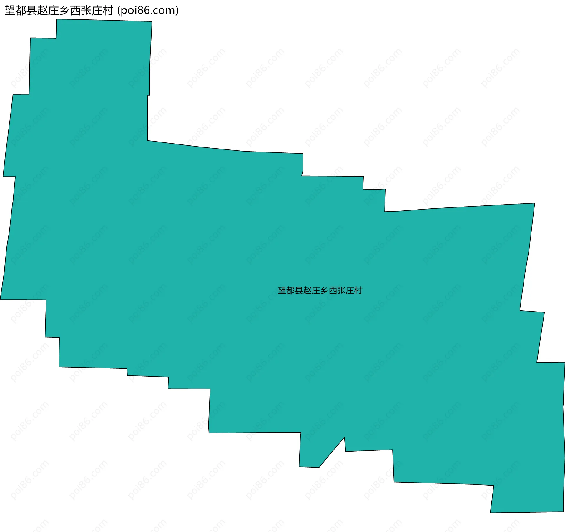 望都县赵庄乡西张庄村边界地图