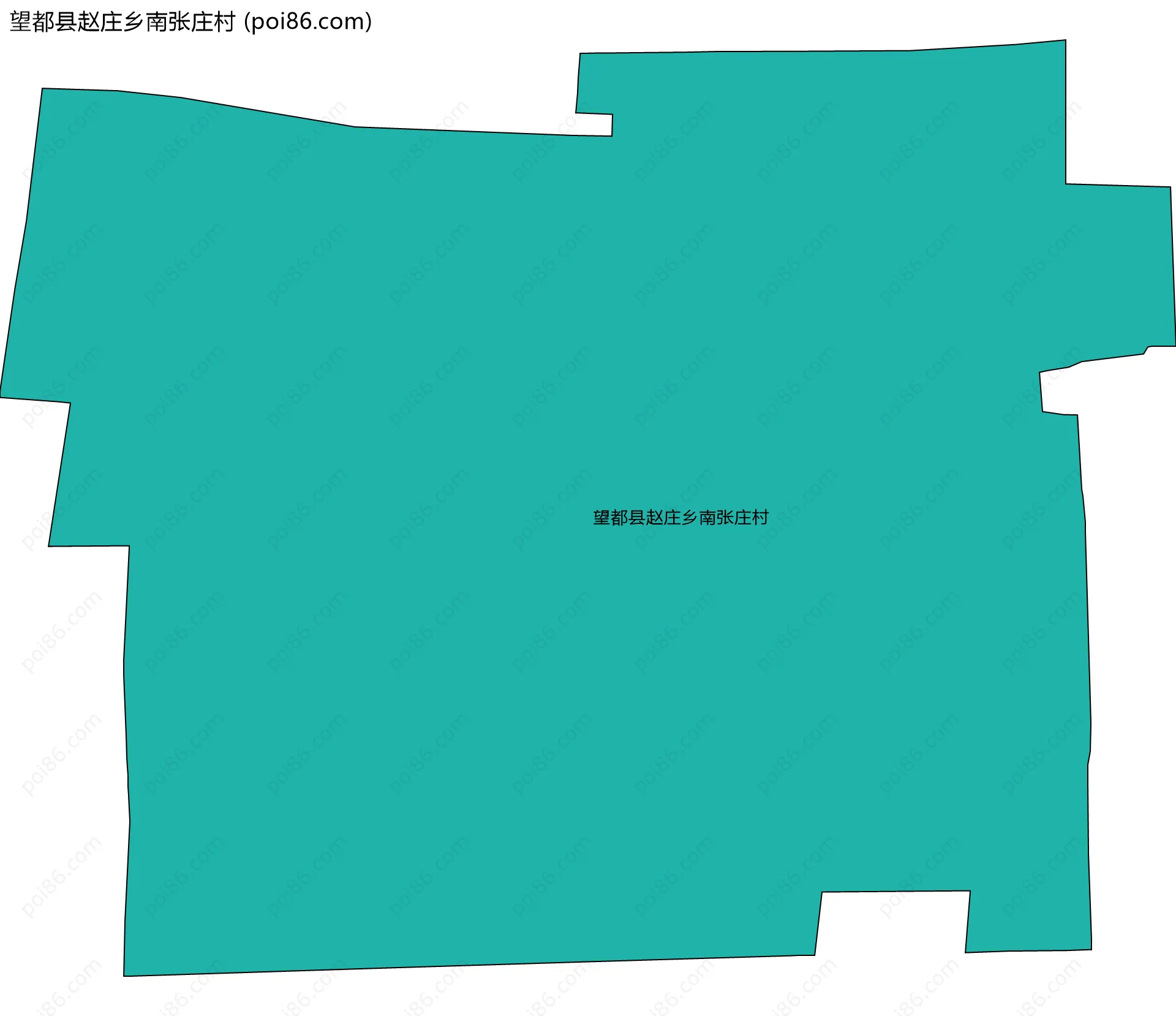 望都县赵庄乡南张庄村边界地图