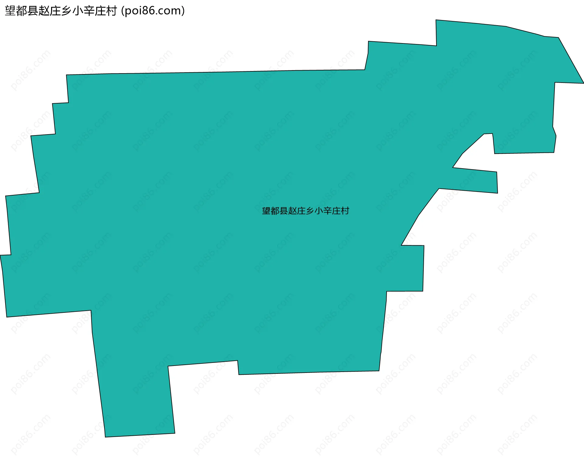 望都县赵庄乡小辛庄村边界地图