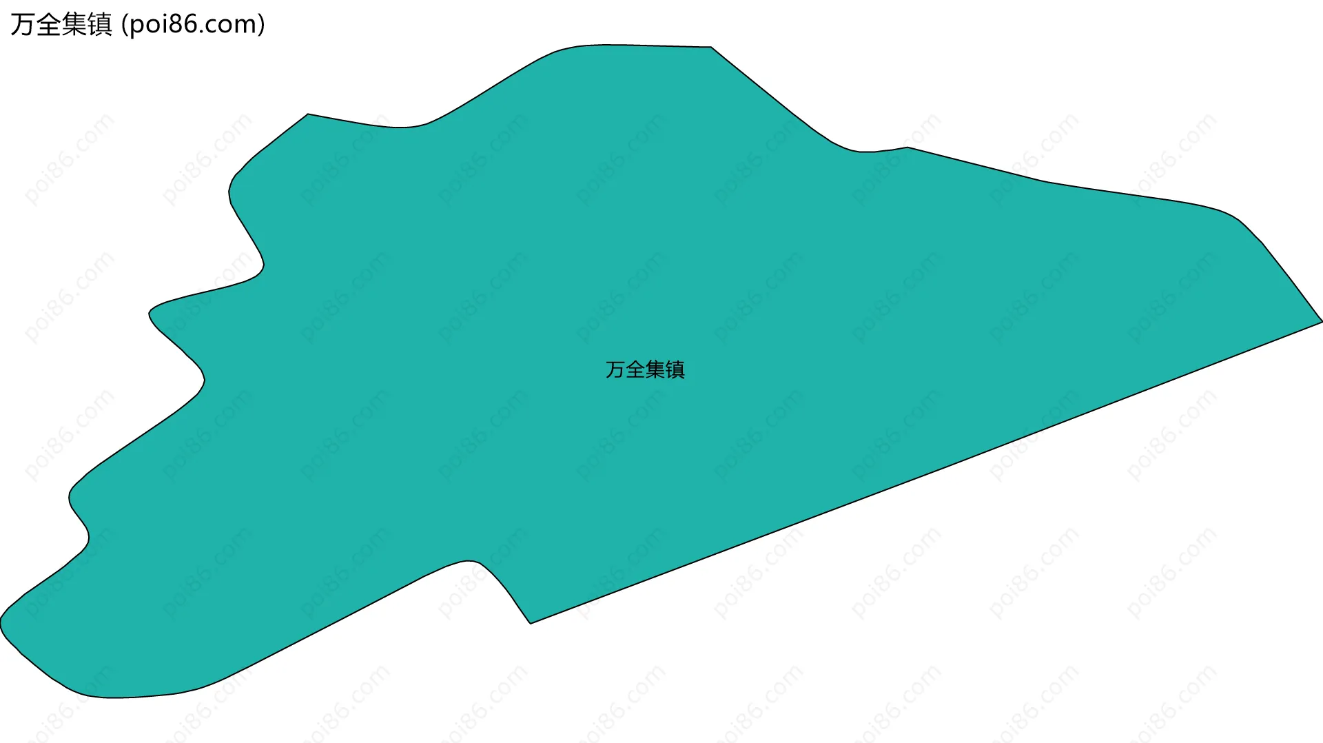 万全集镇边界地图