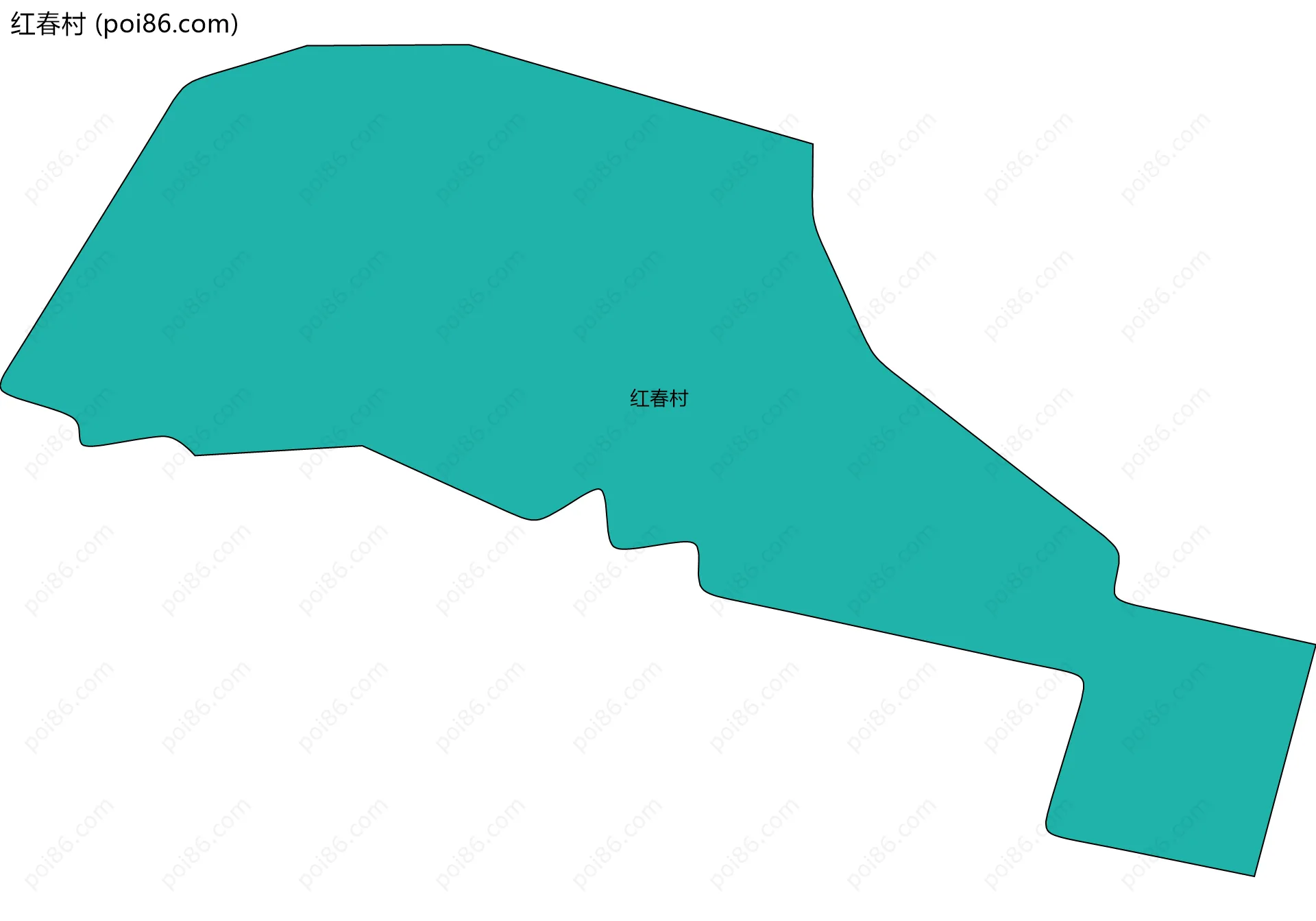 红春村边界地图
