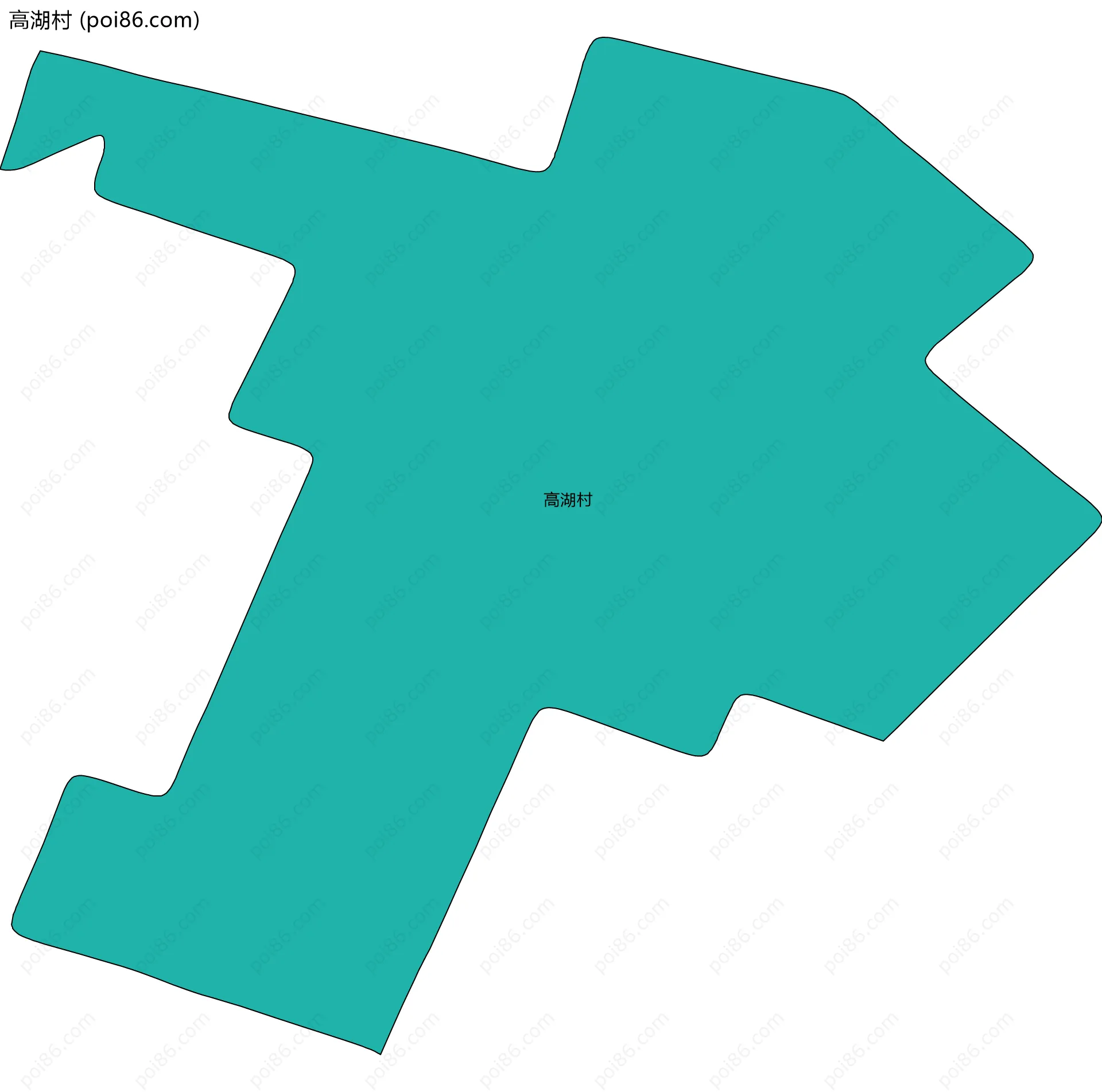 高湖村边界地图