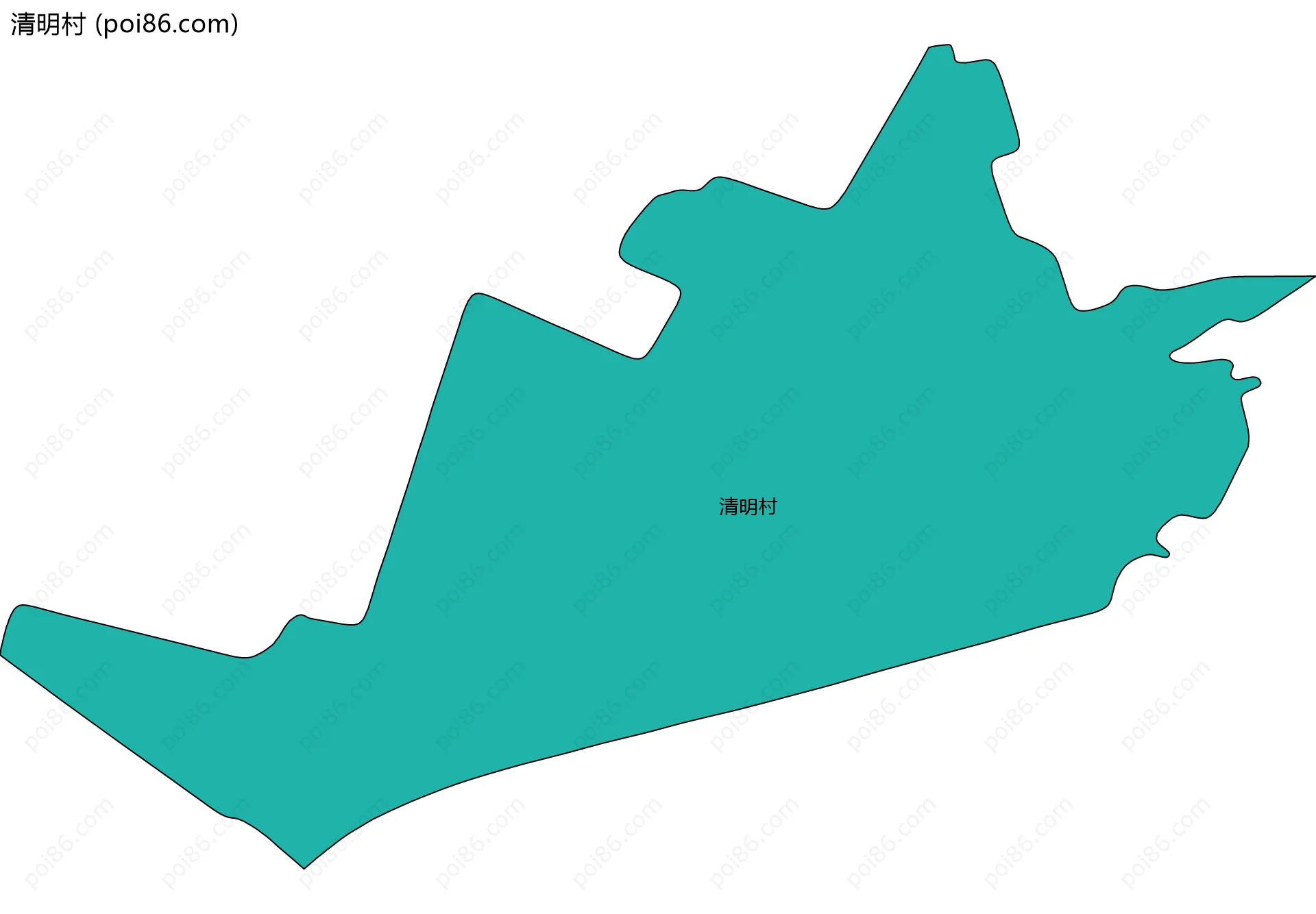 清明村边界地图