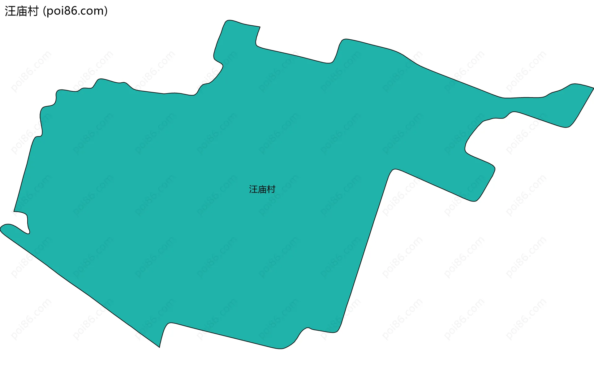 汪庙村边界地图