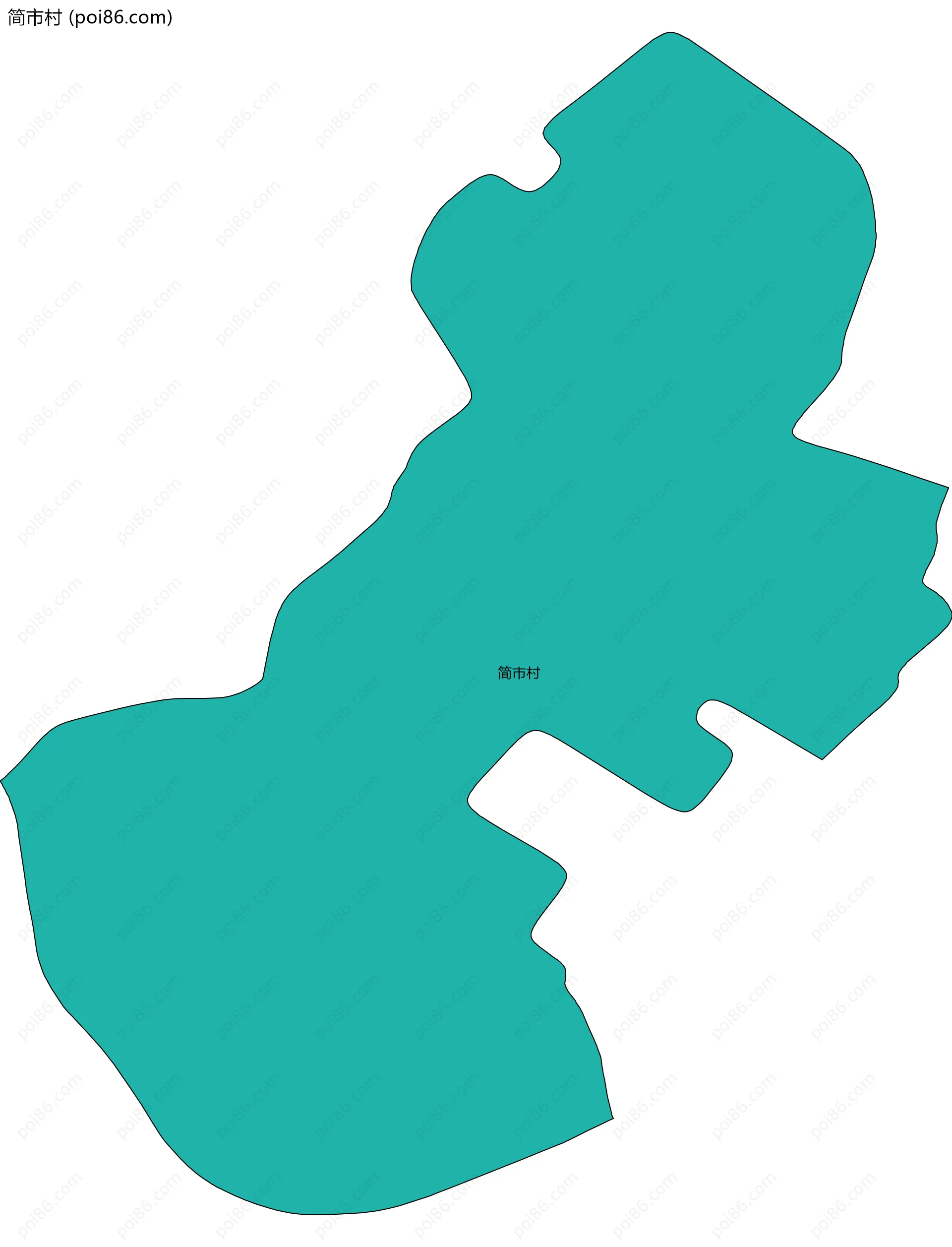 简市村边界地图