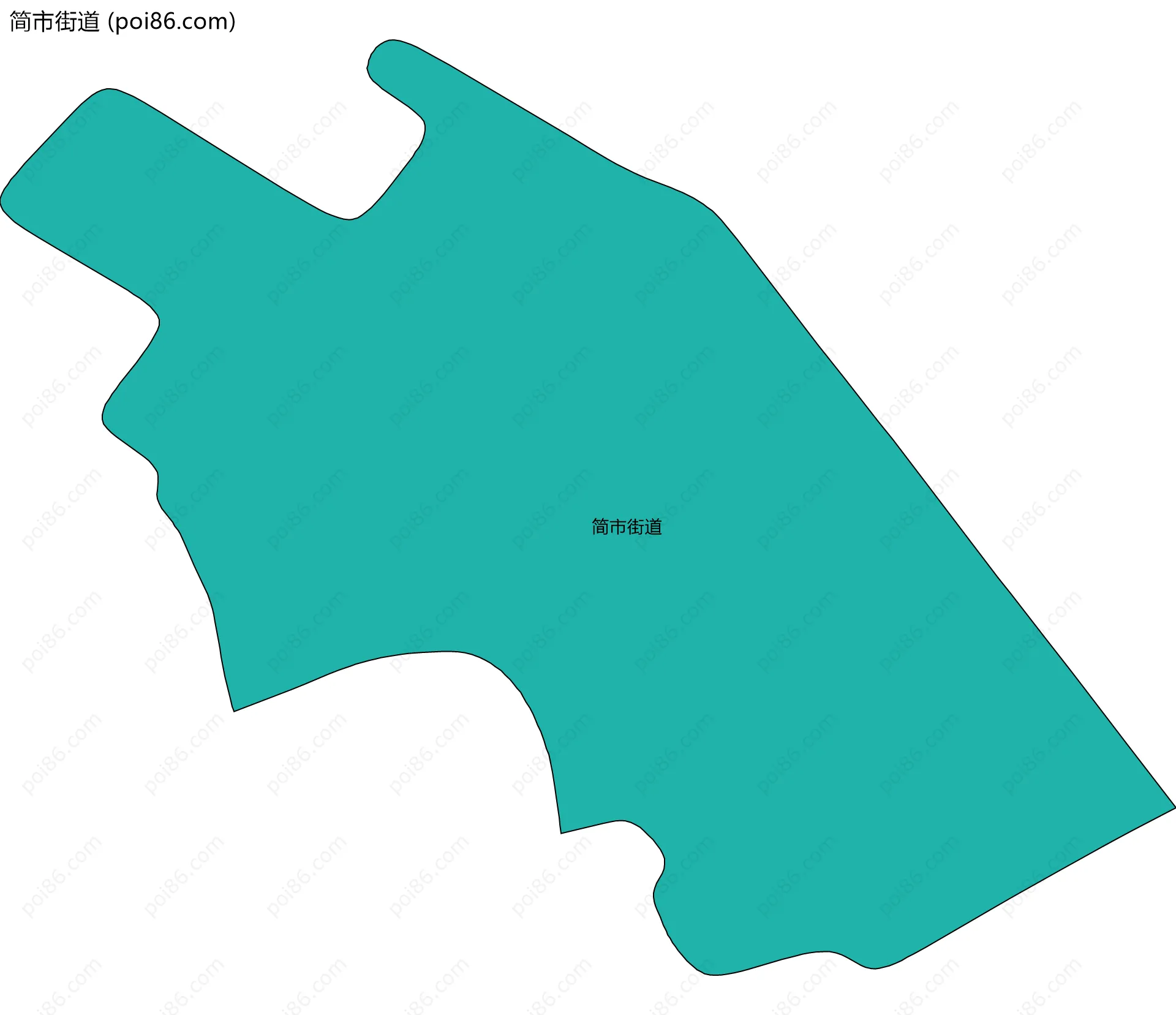 简市街道边界地图