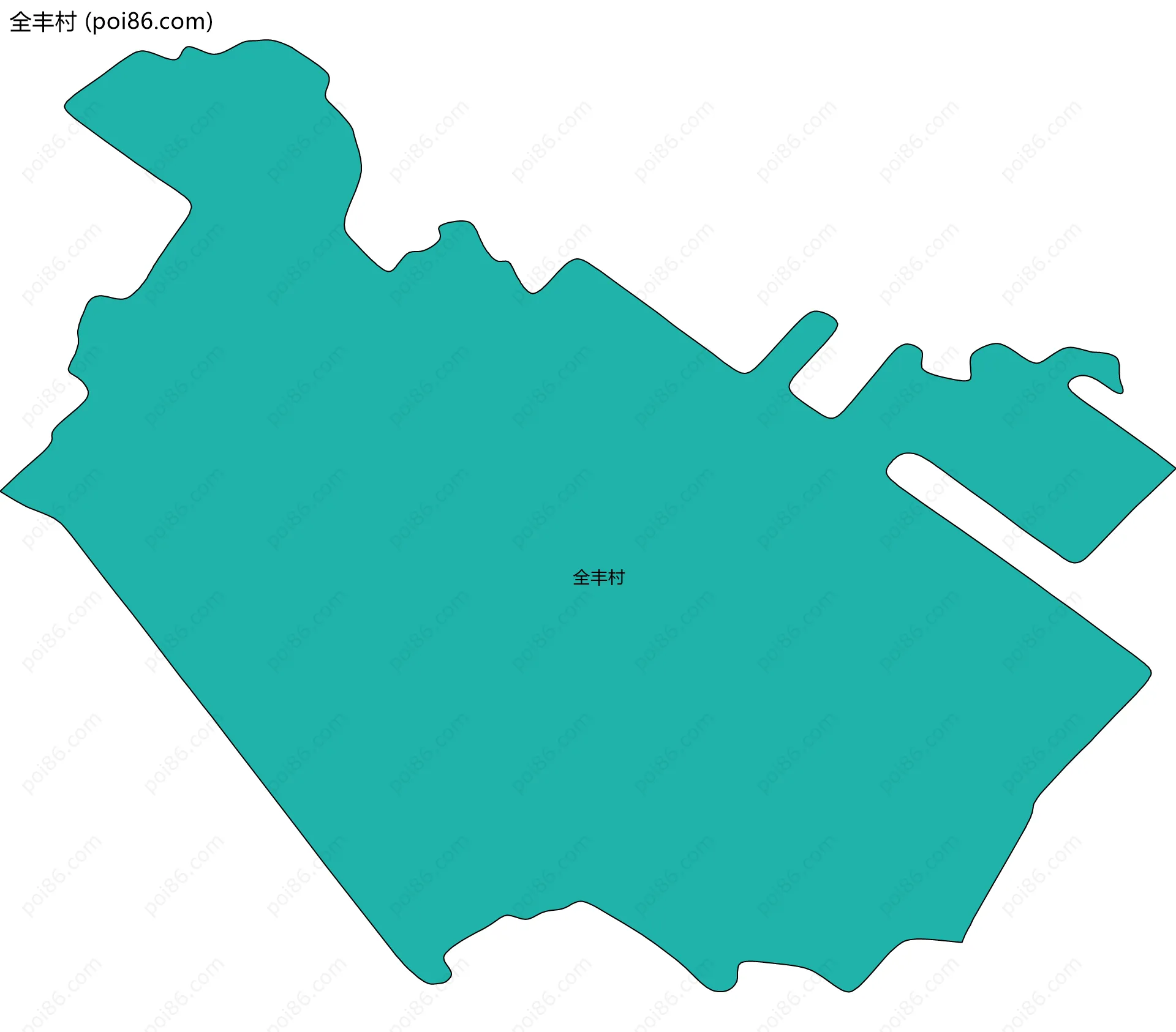 全丰村边界地图