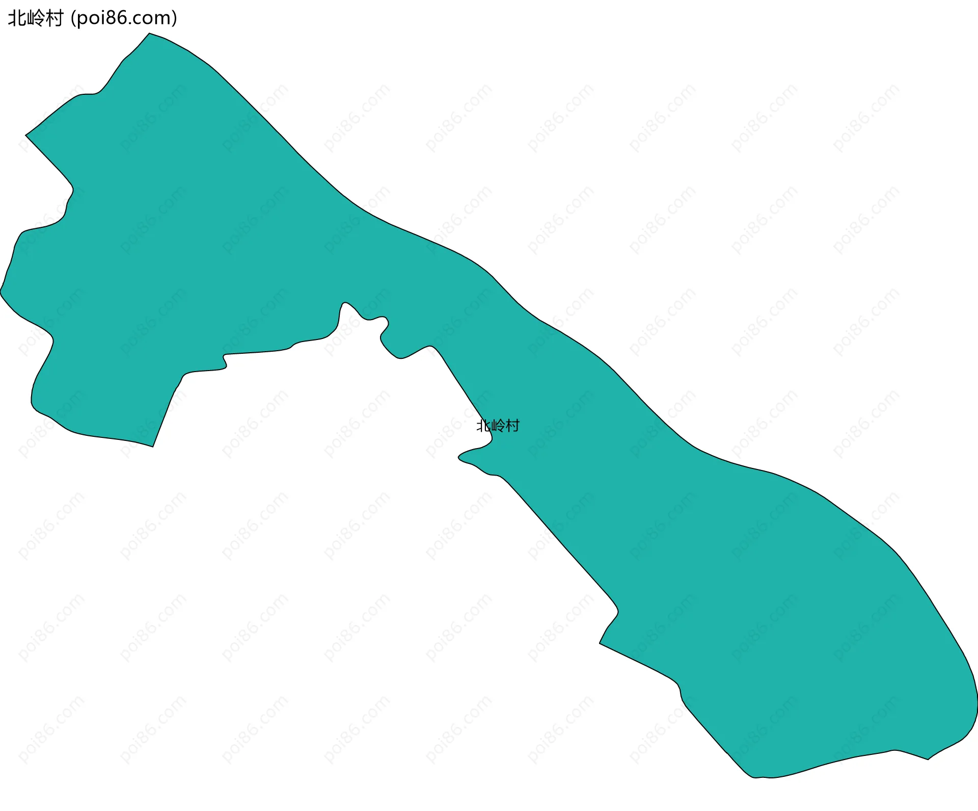 北岭村边界地图