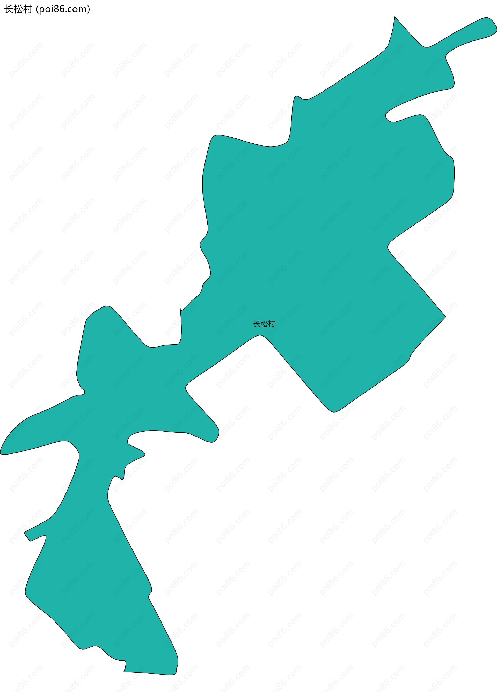 长松村边界地图