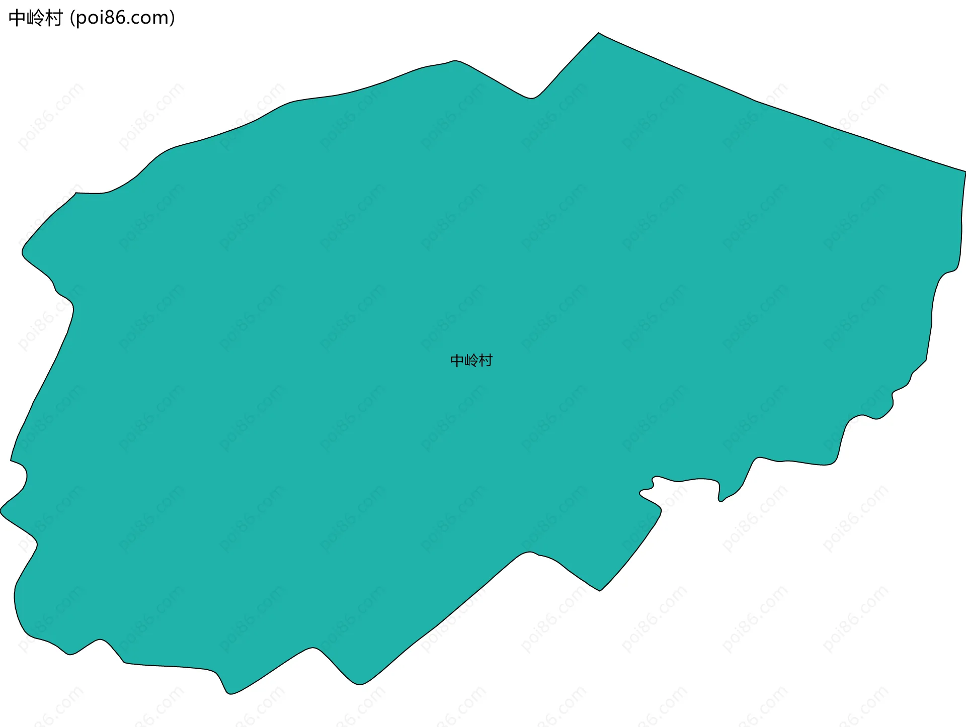 中岭村边界地图