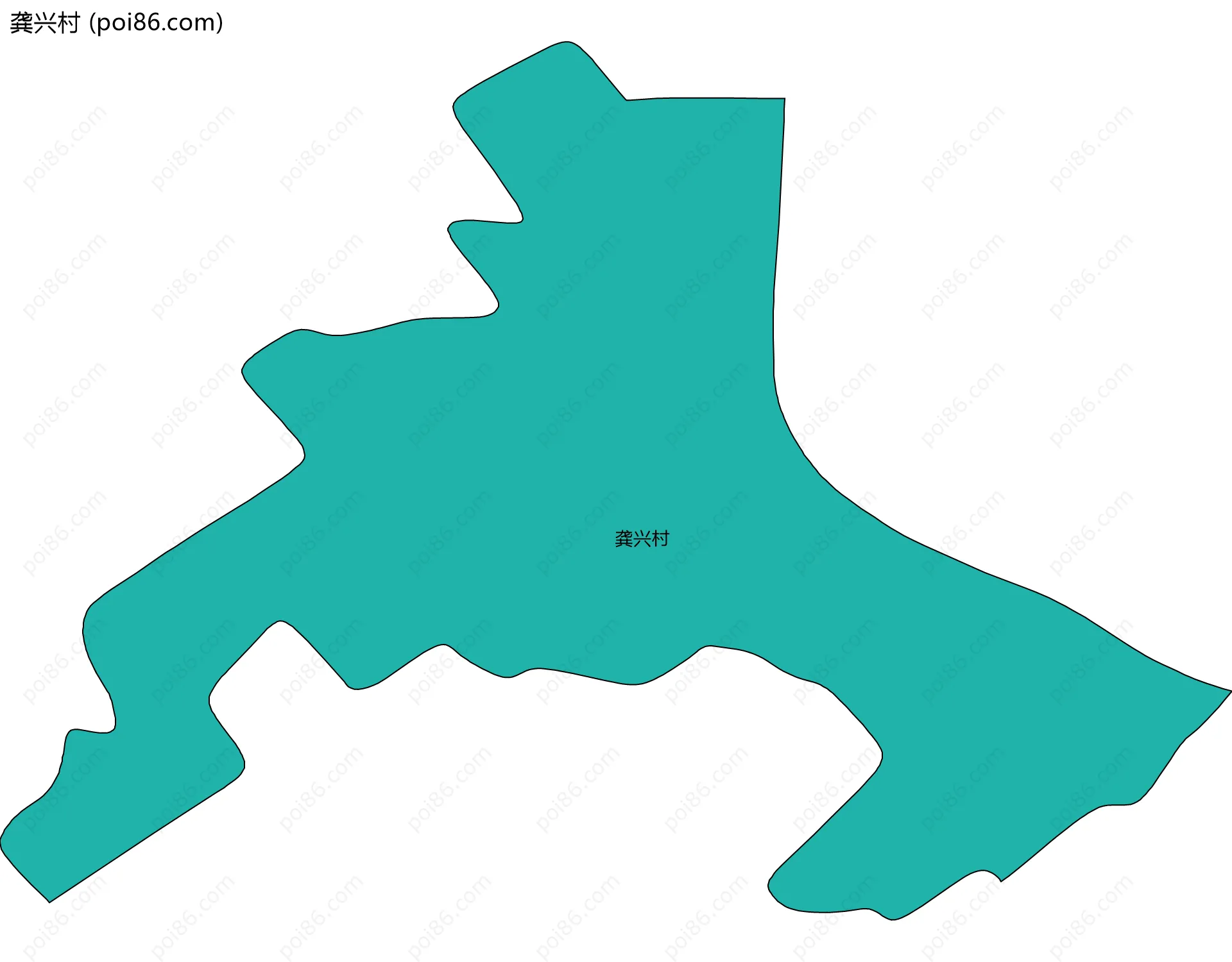 龚兴村边界地图