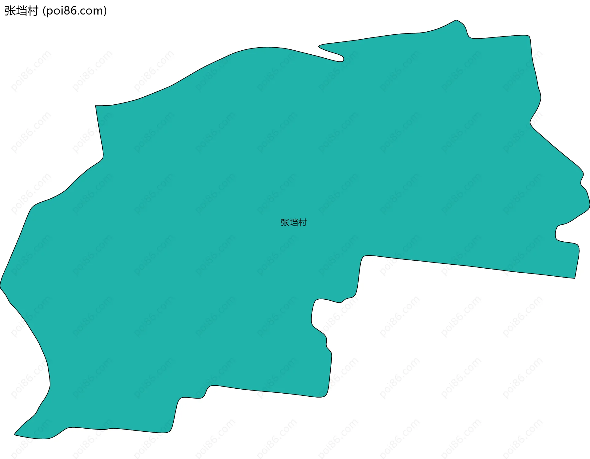 张垱村边界地图