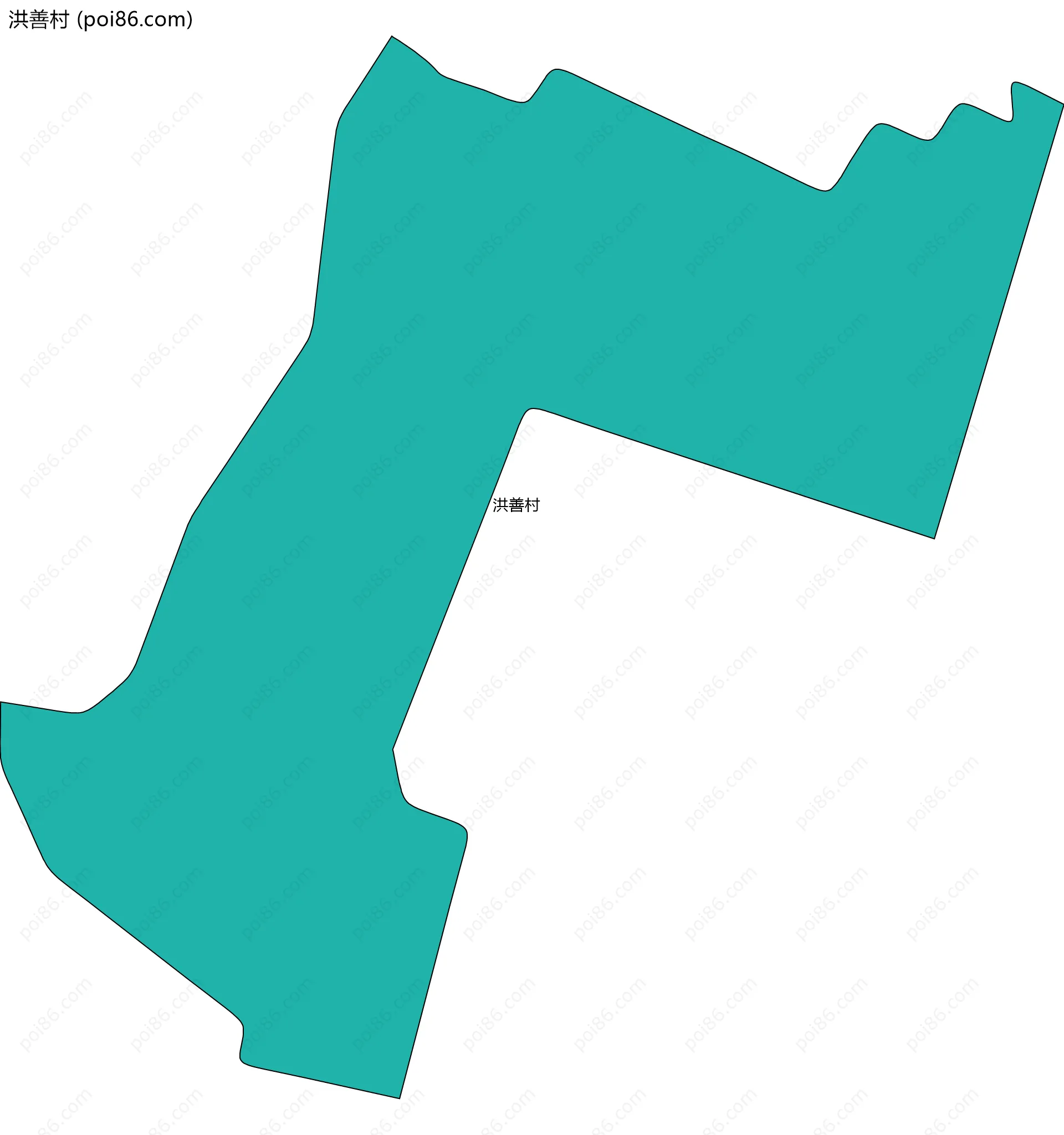 洪善村边界地图