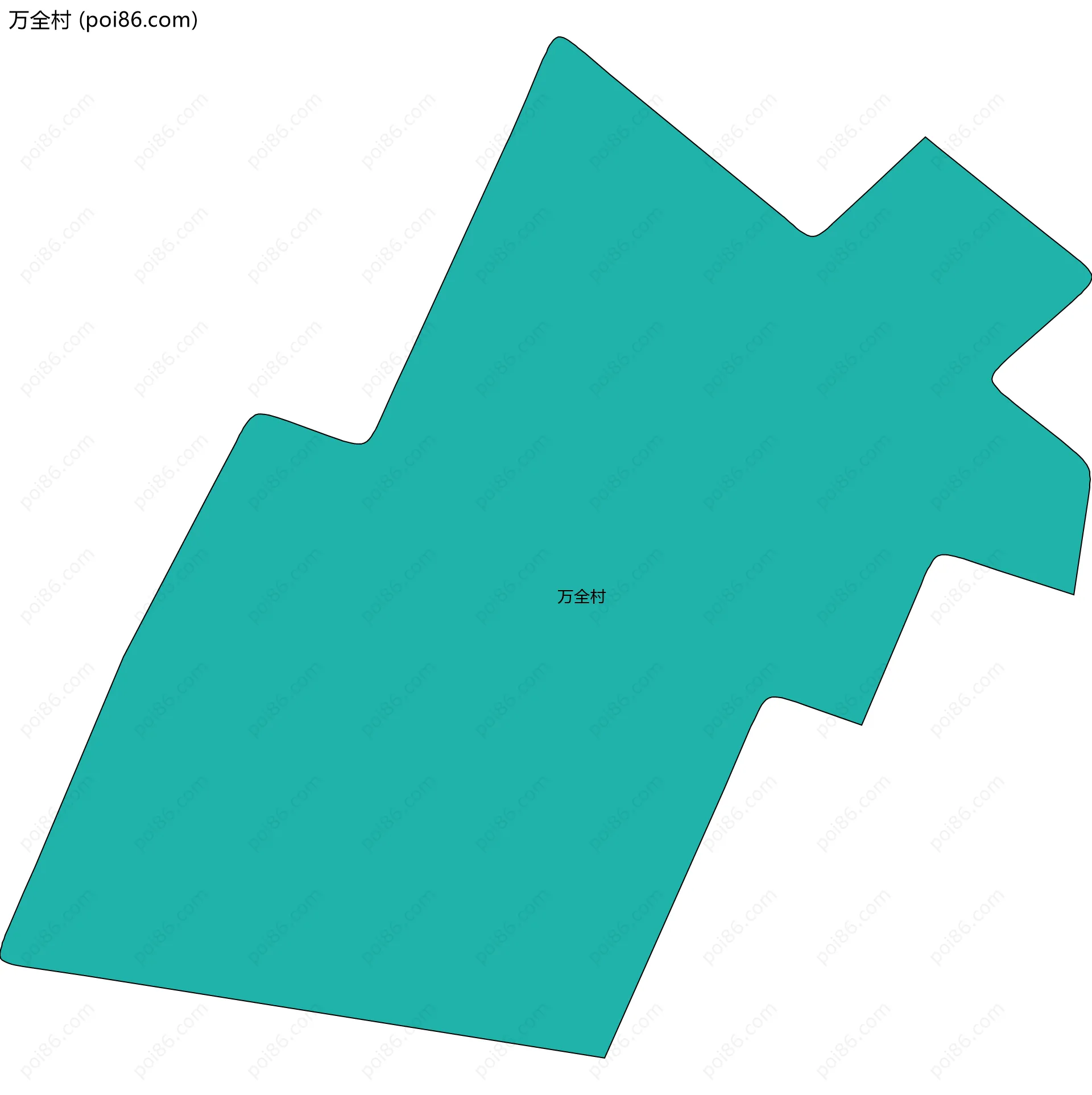 万全村边界地图