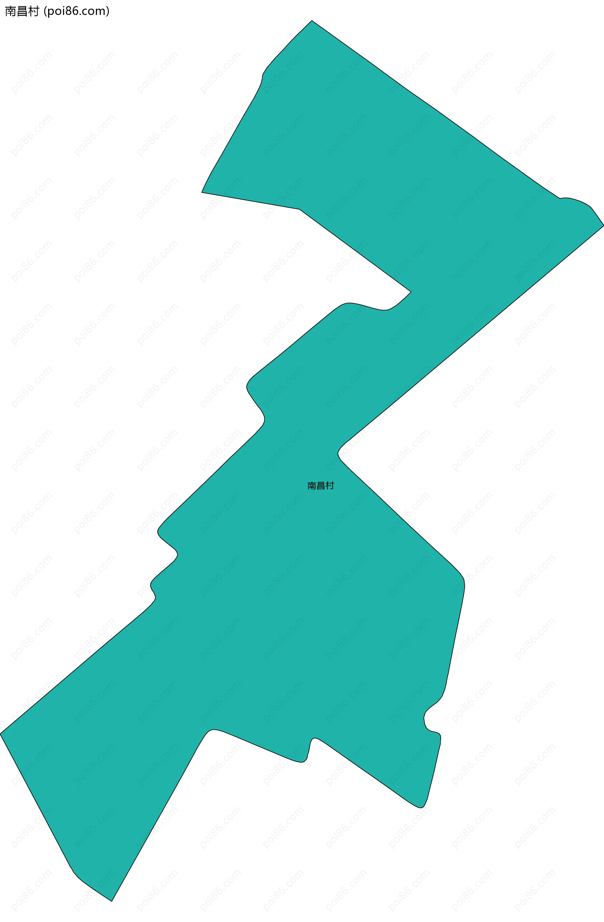 南昌村边界地图