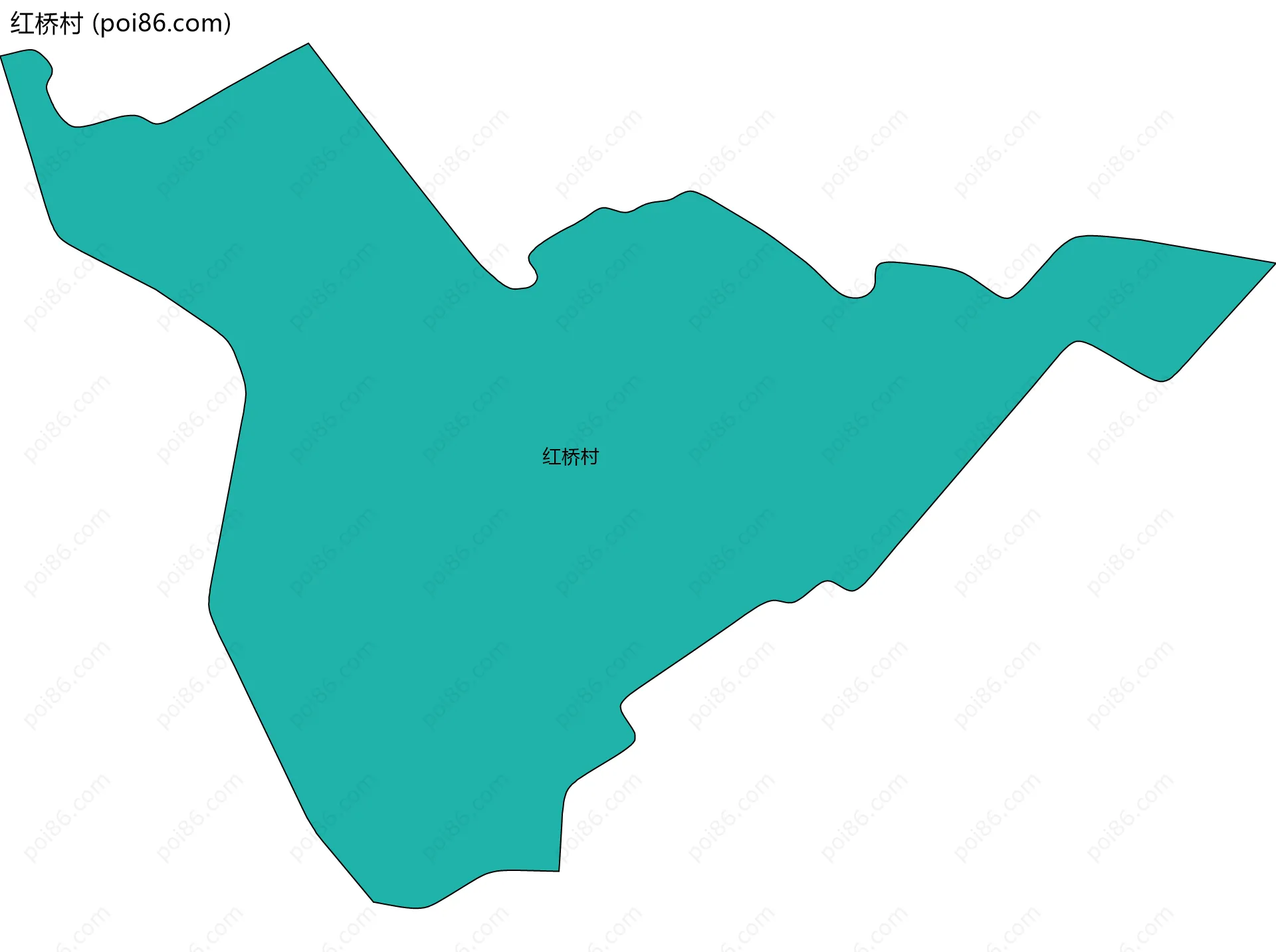 红桥村边界地图