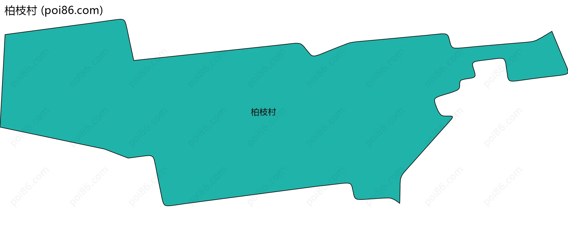 柏枝村边界地图