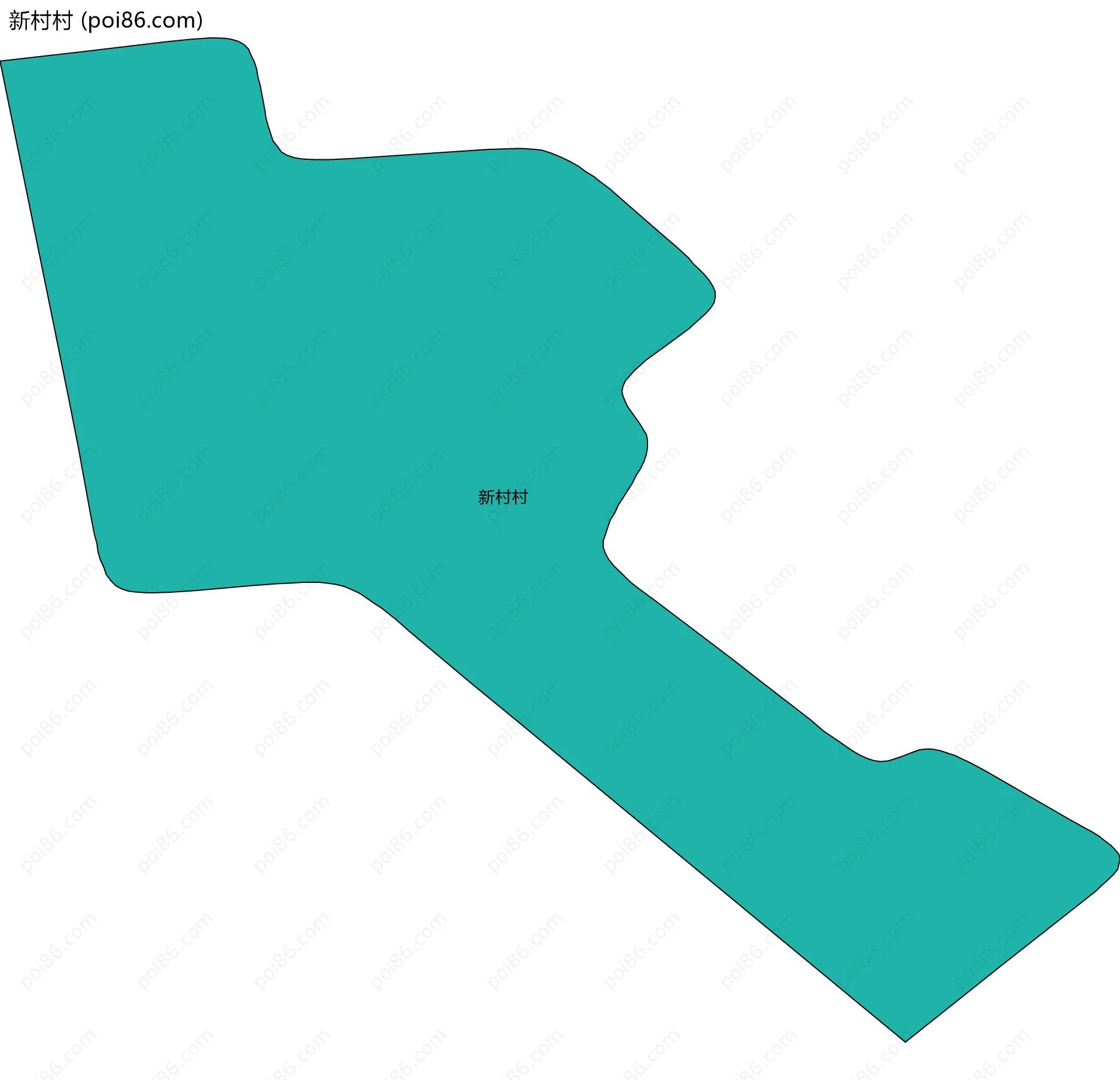 新村村边界地图