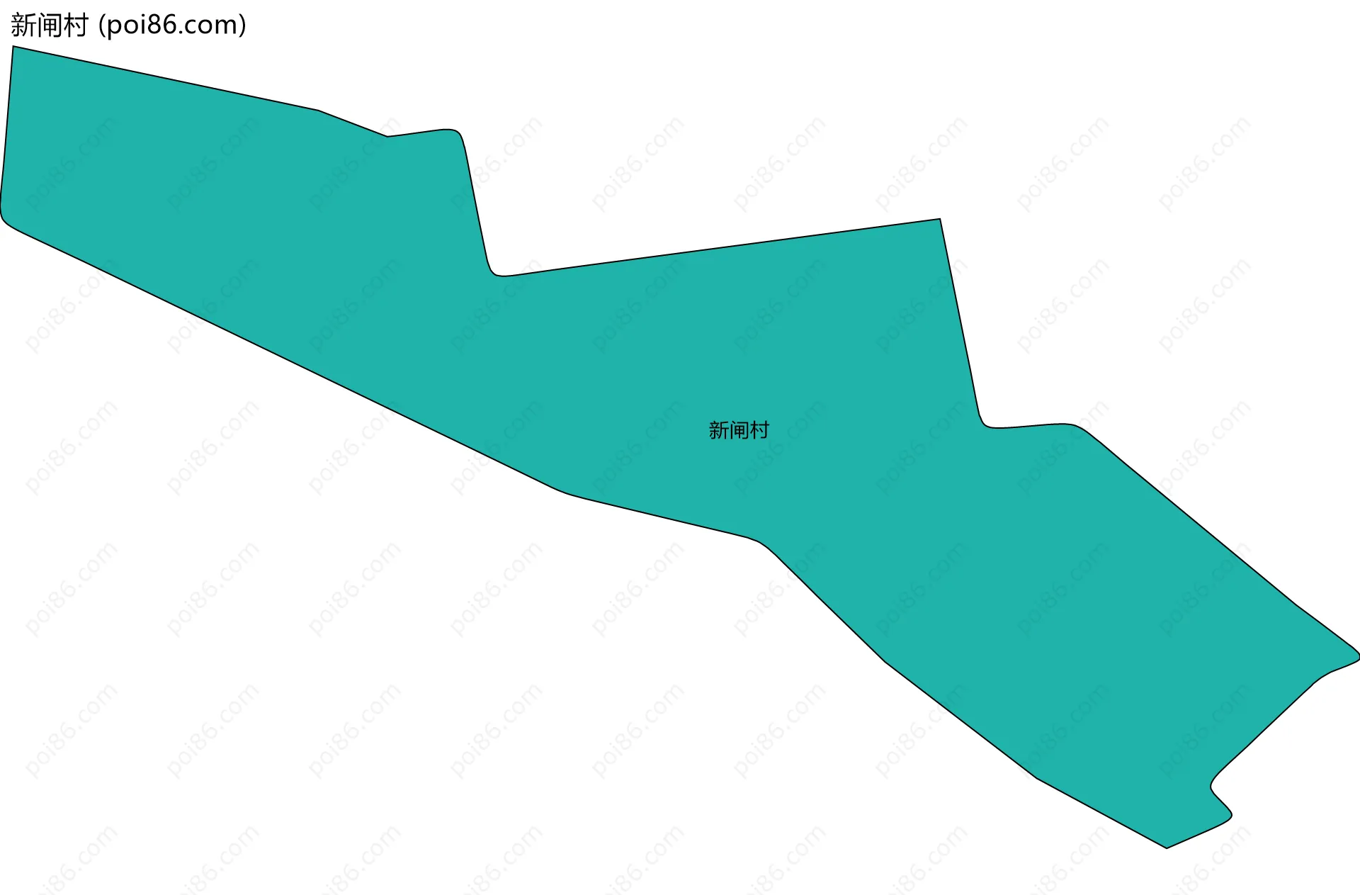新闸村边界地图