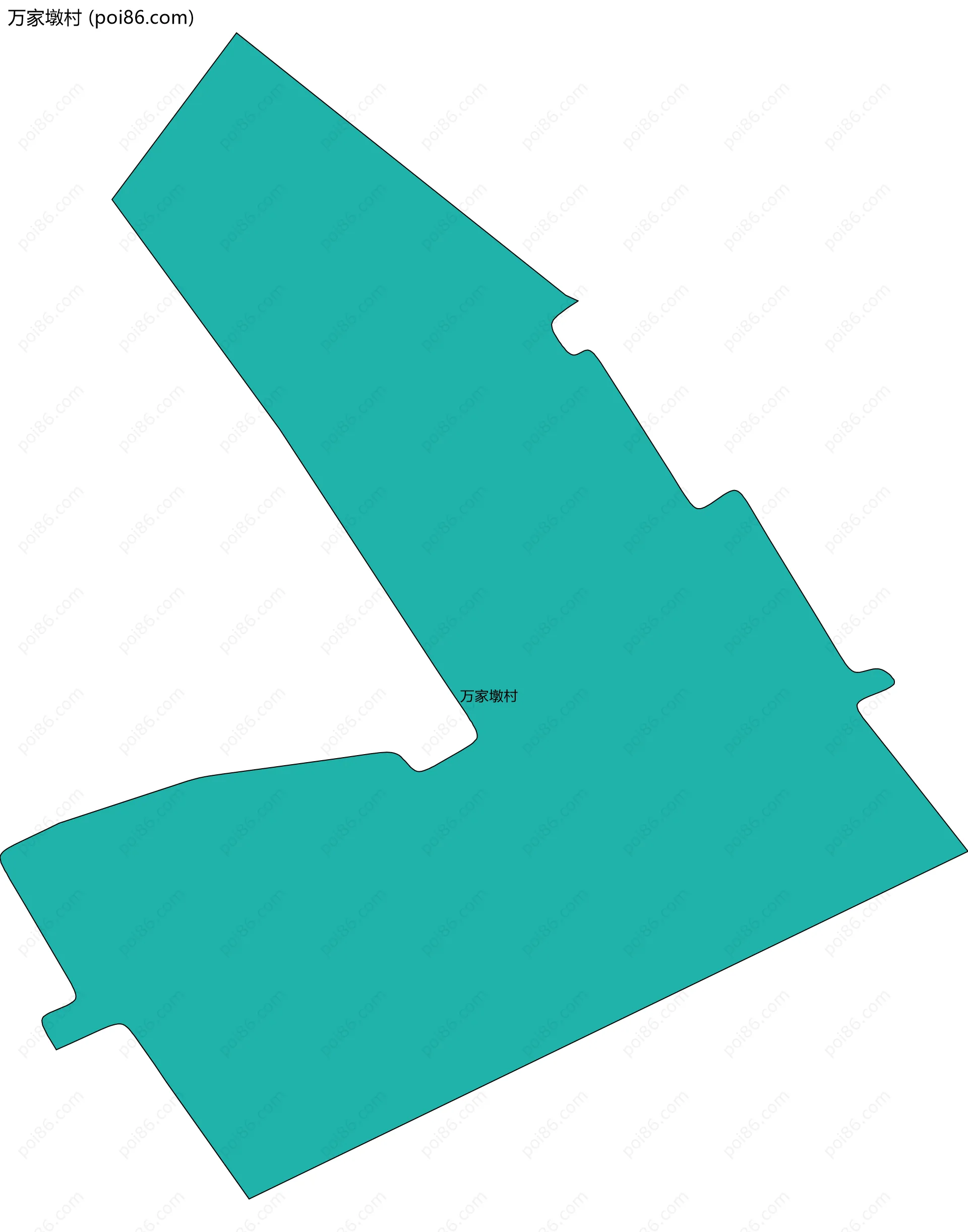 万家墩村边界地图