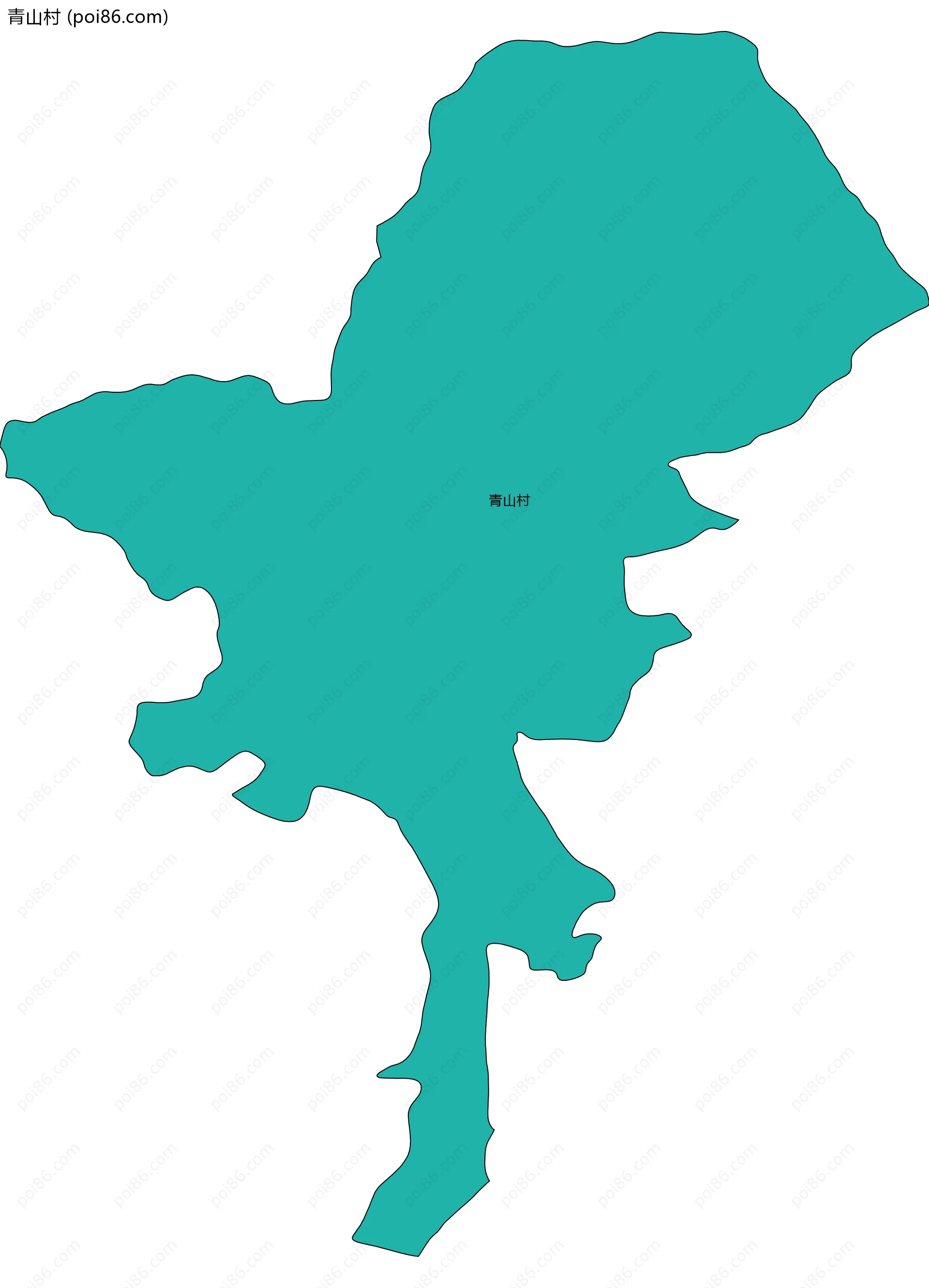 青山村边界地图