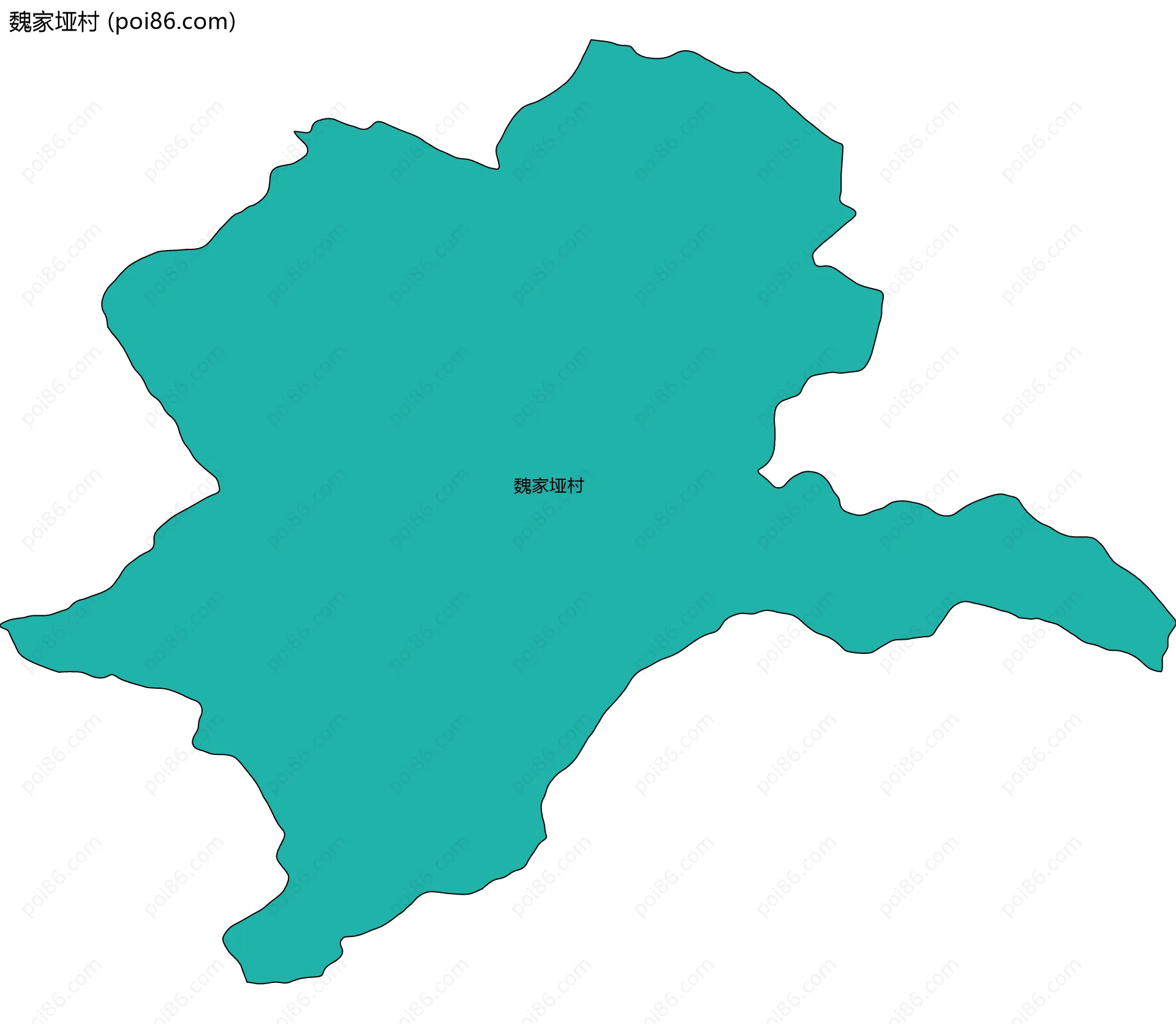 魏家垭村边界地图