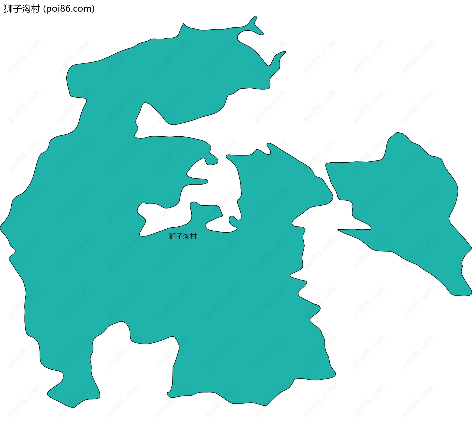 狮子沟村边界地图