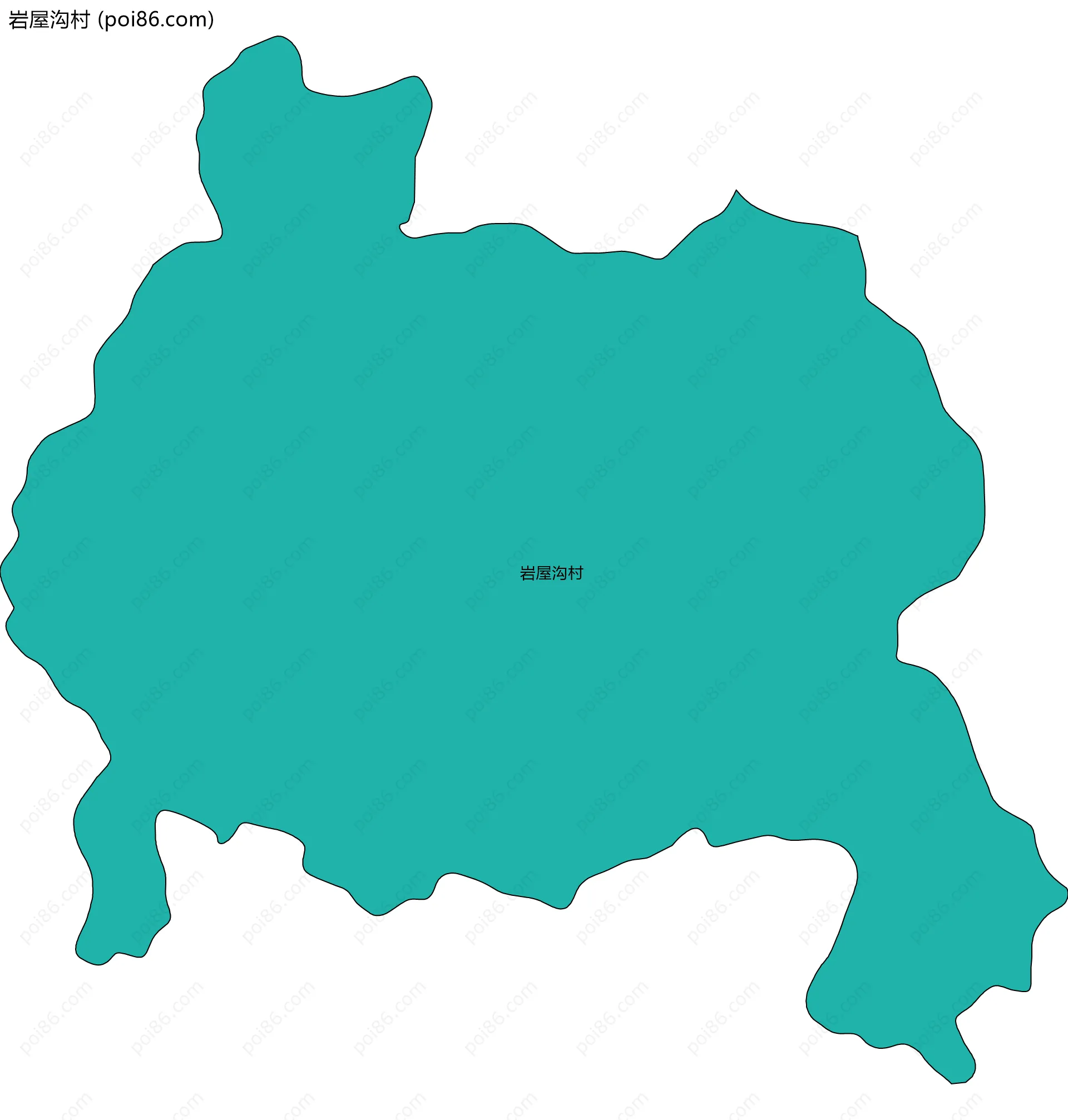 岩屋沟村边界地图