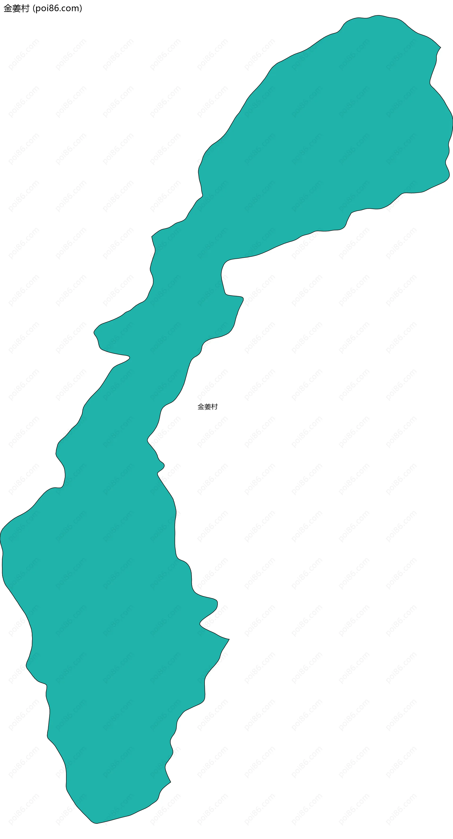 金姜村边界地图