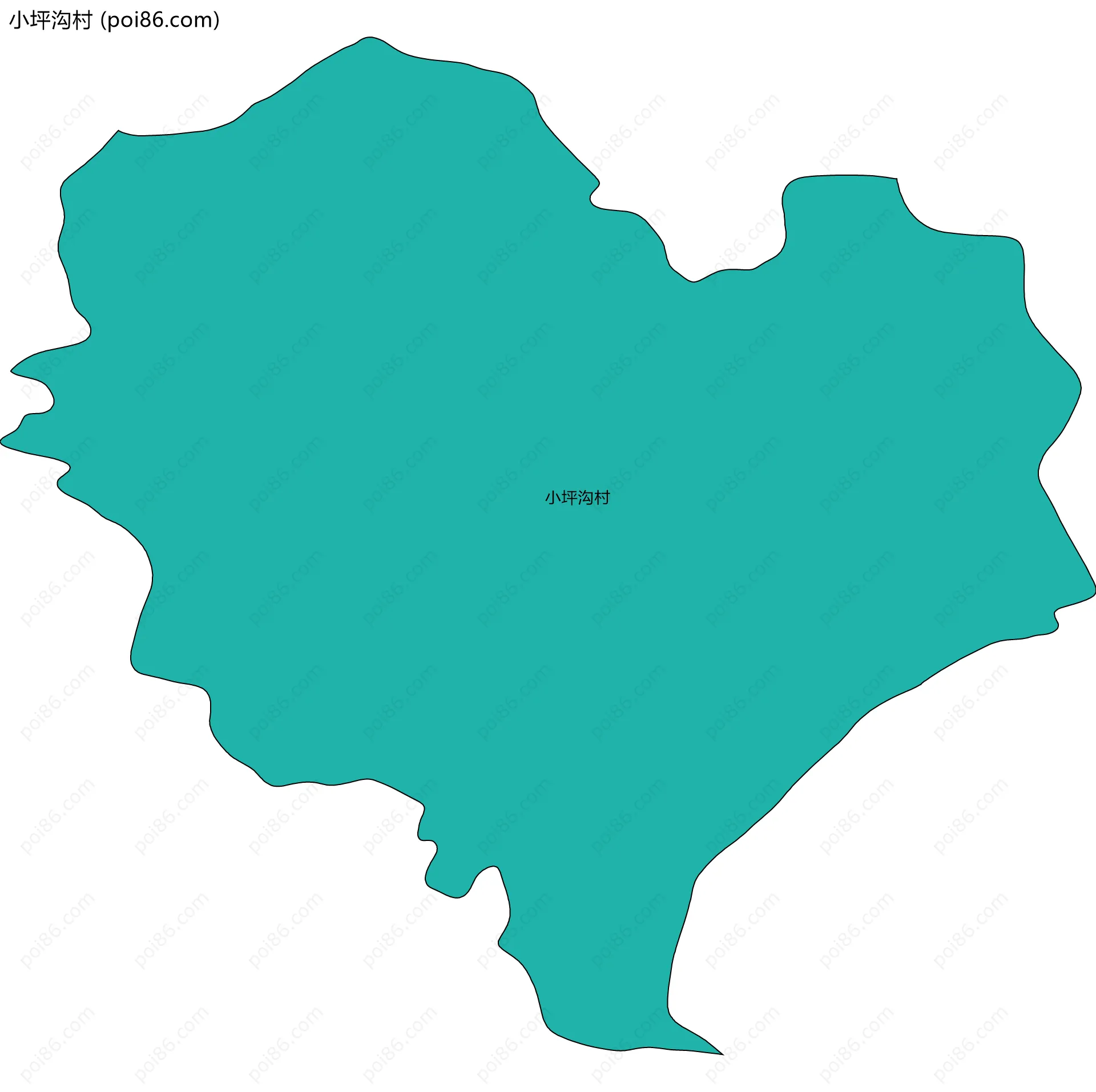 小坪沟村边界地图