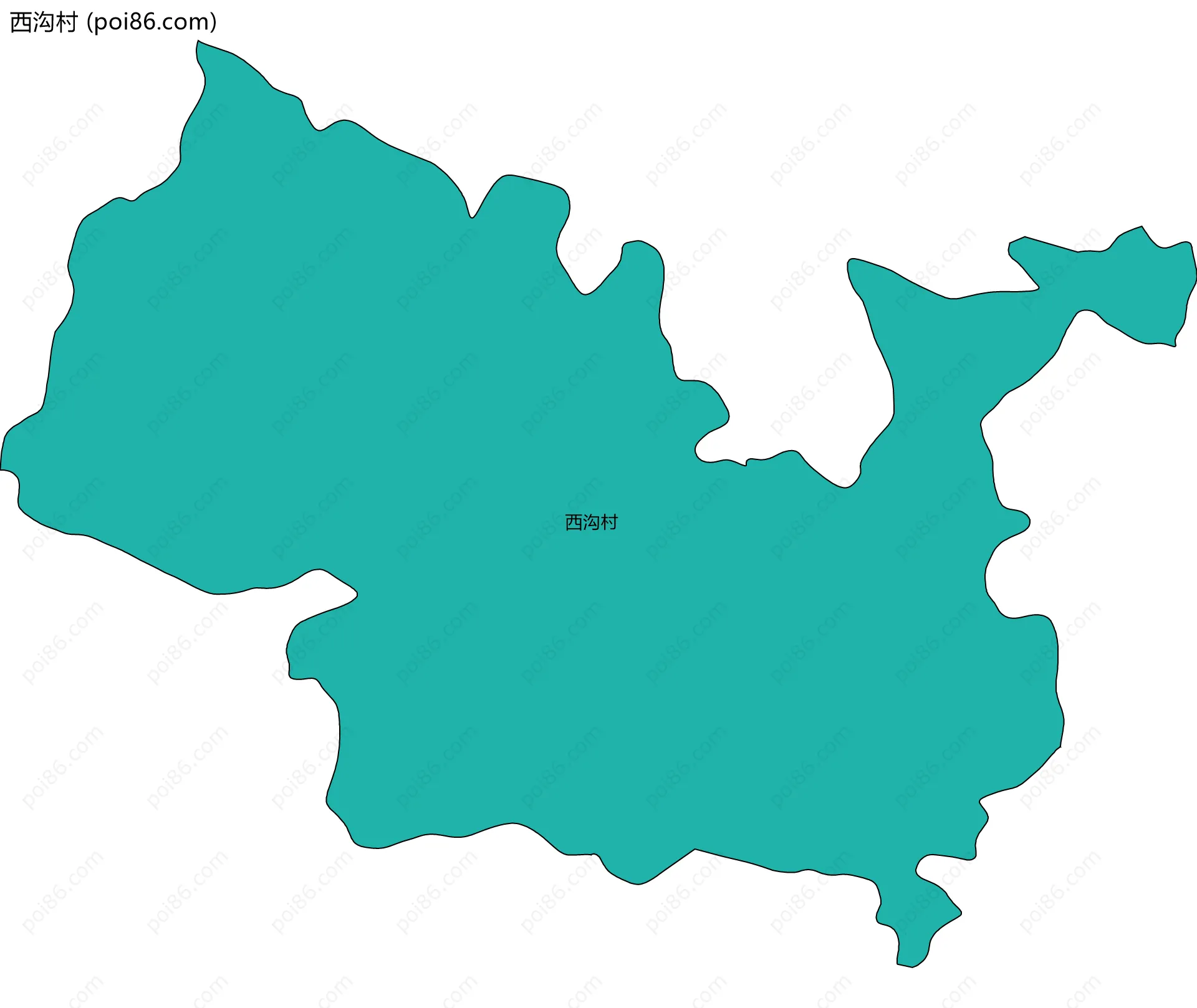 西沟村边界地图